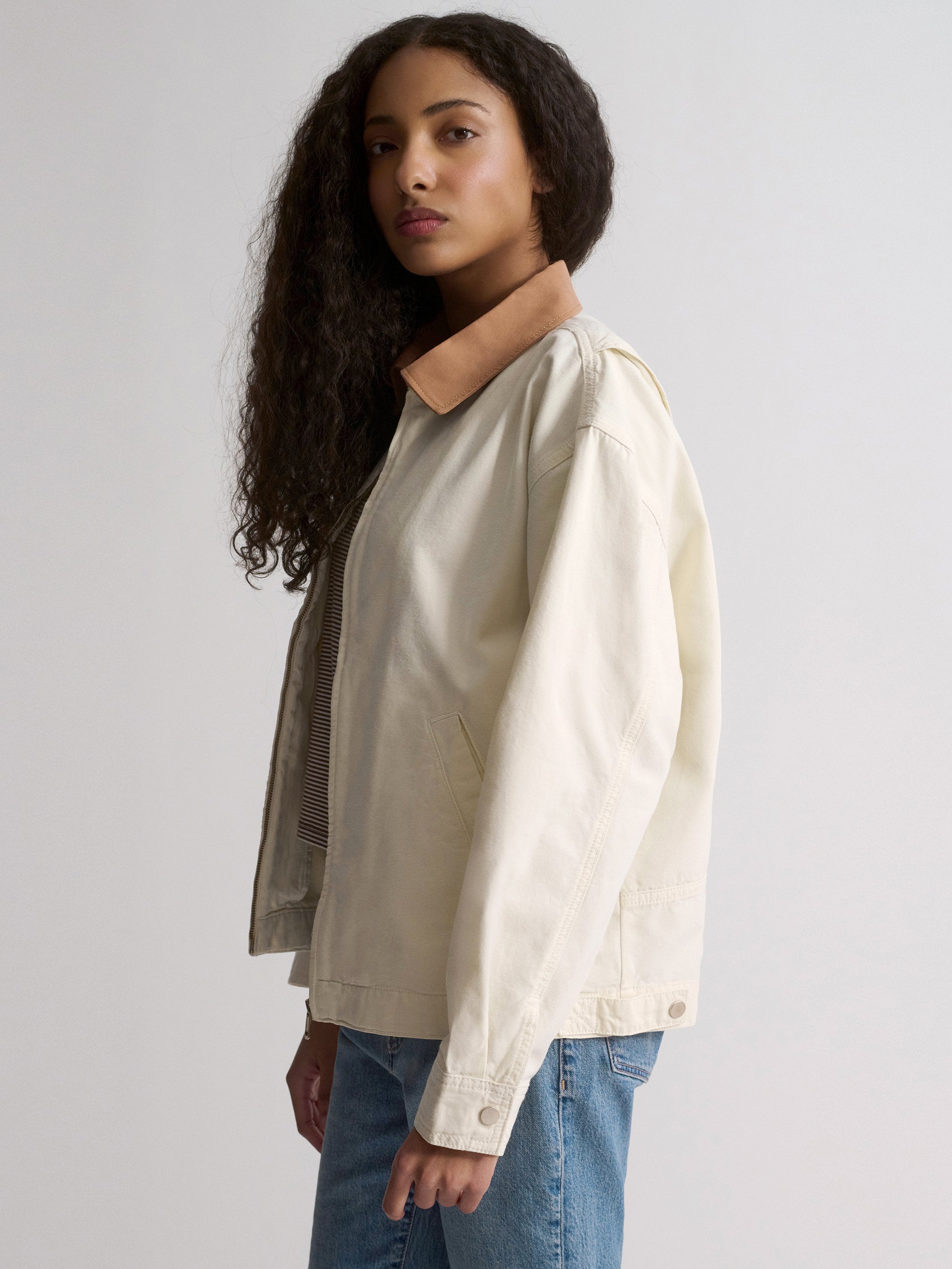 Women's Work Jacket In Turtledove - BROOKLYN INDUSTRIES