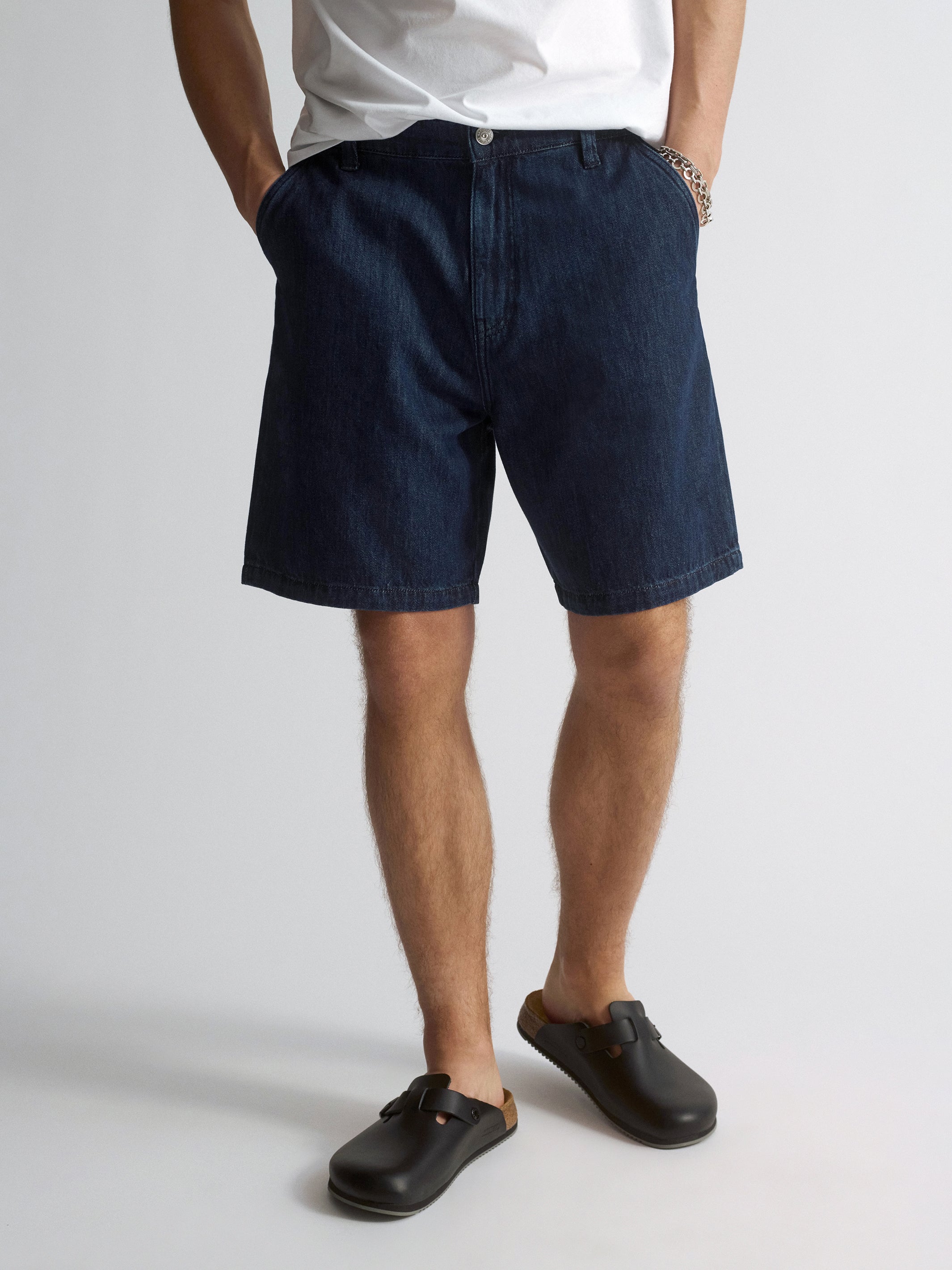 Men's Denim Shorts In Dark Indigo - BROOKLYN INDUSTRIES