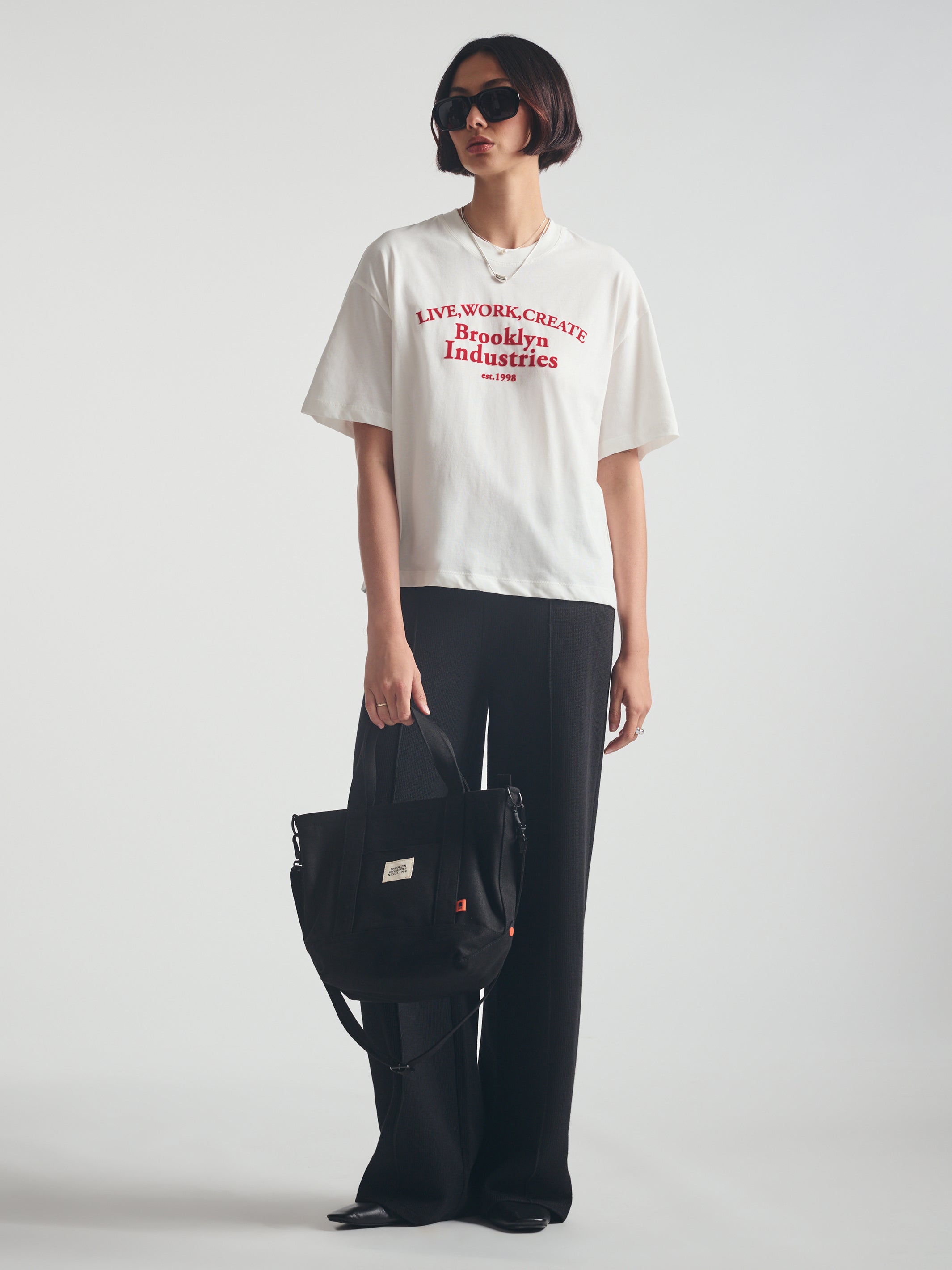 Women's Brooklyn 1998 T-Shirt in Antique White - BROOKLYN INDUSTRIES