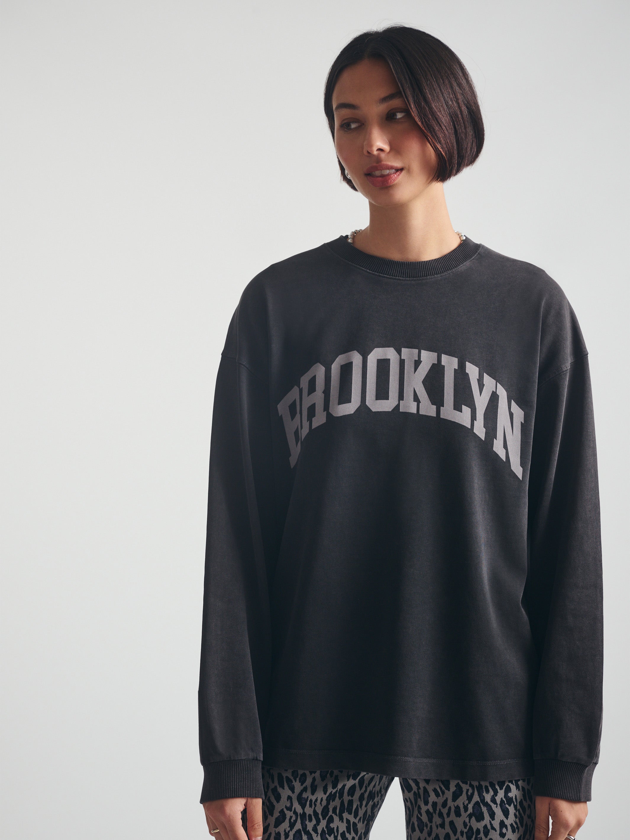 Women's Brooklyn Acid Washed Sweatshirt - BROOKLYN INDUSTRIES