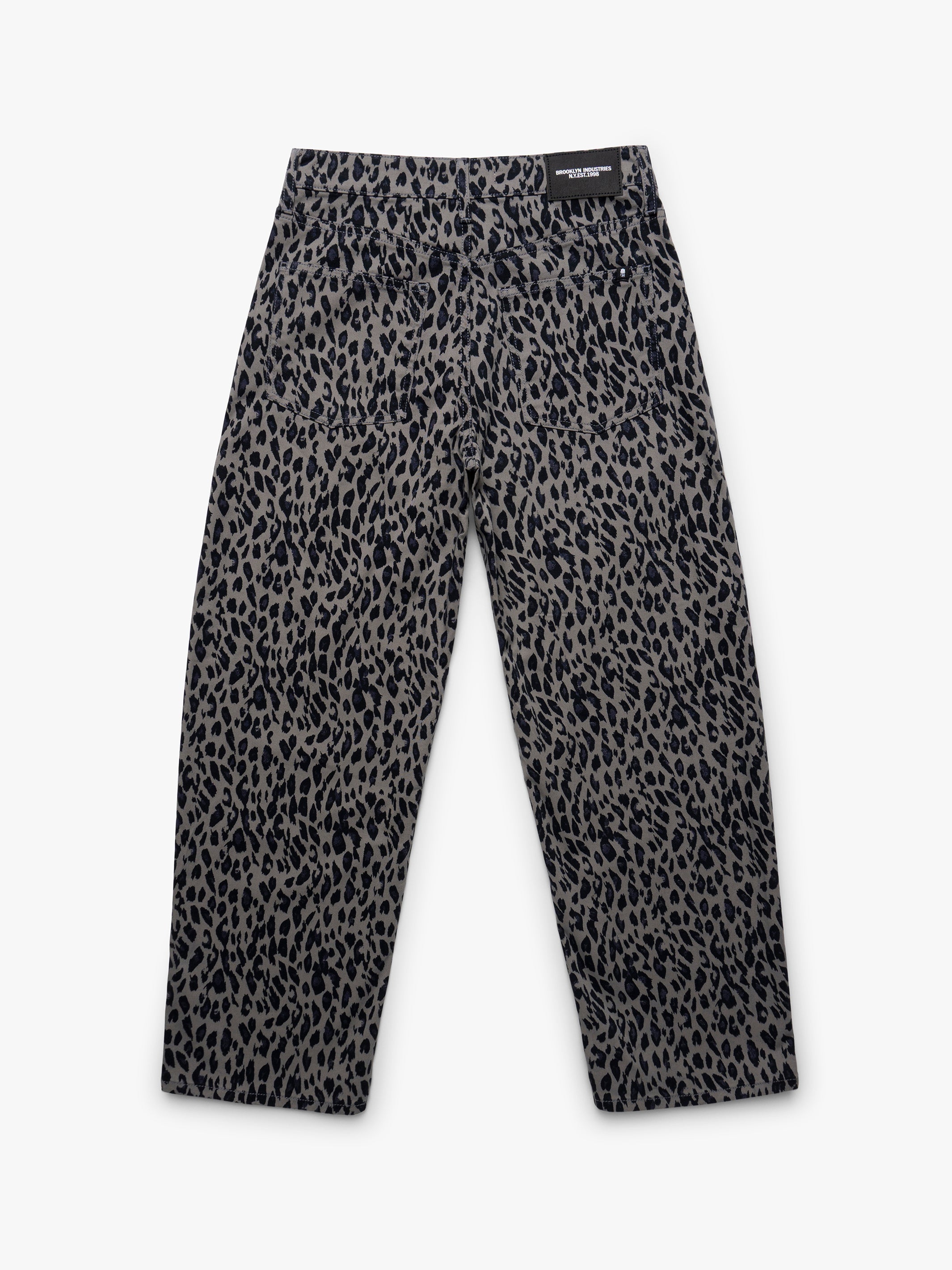 Women's Barrel Pants in Smoke Leo Twill - BROOKLYN INDUSTRIES