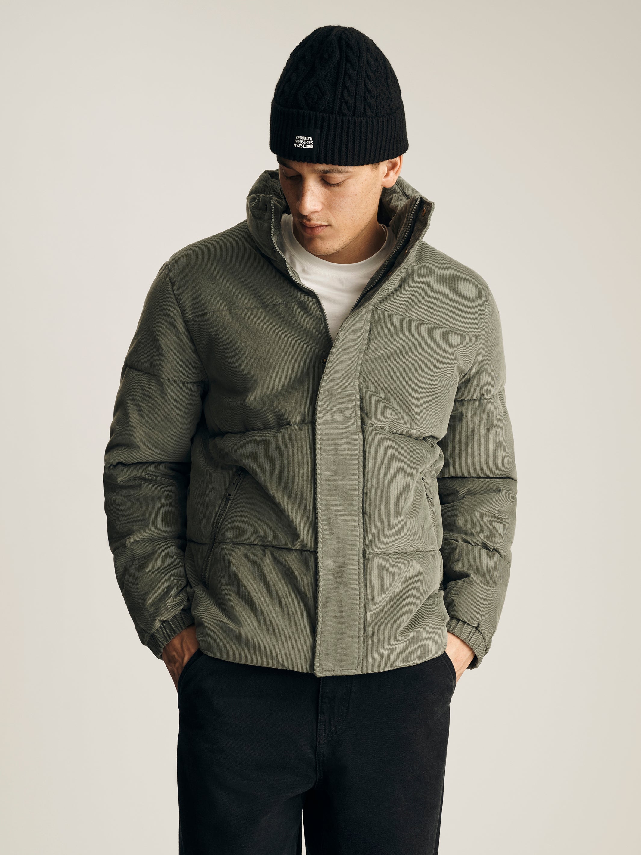 Men's Puffer Jacket in Mulled Basil - BROOKLYN INDUSTRIES
