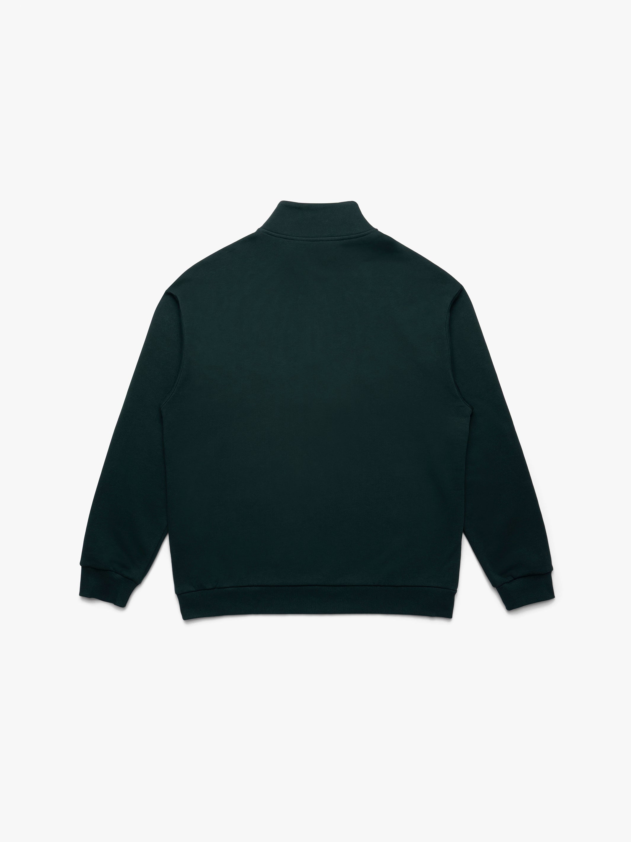 Men's Brooklyn Half Zip Campus Sweatshirt in Ponderosa Pine - BROOKLYN INDUSTRIES