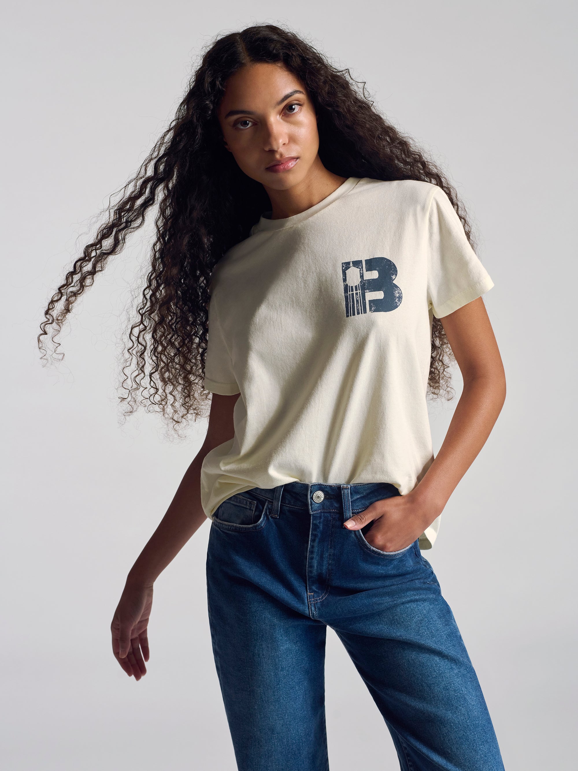 Women's Brooklyn Vintage T-Shirt In Baby's Breath - BROOKLYN INDUSTRIES
