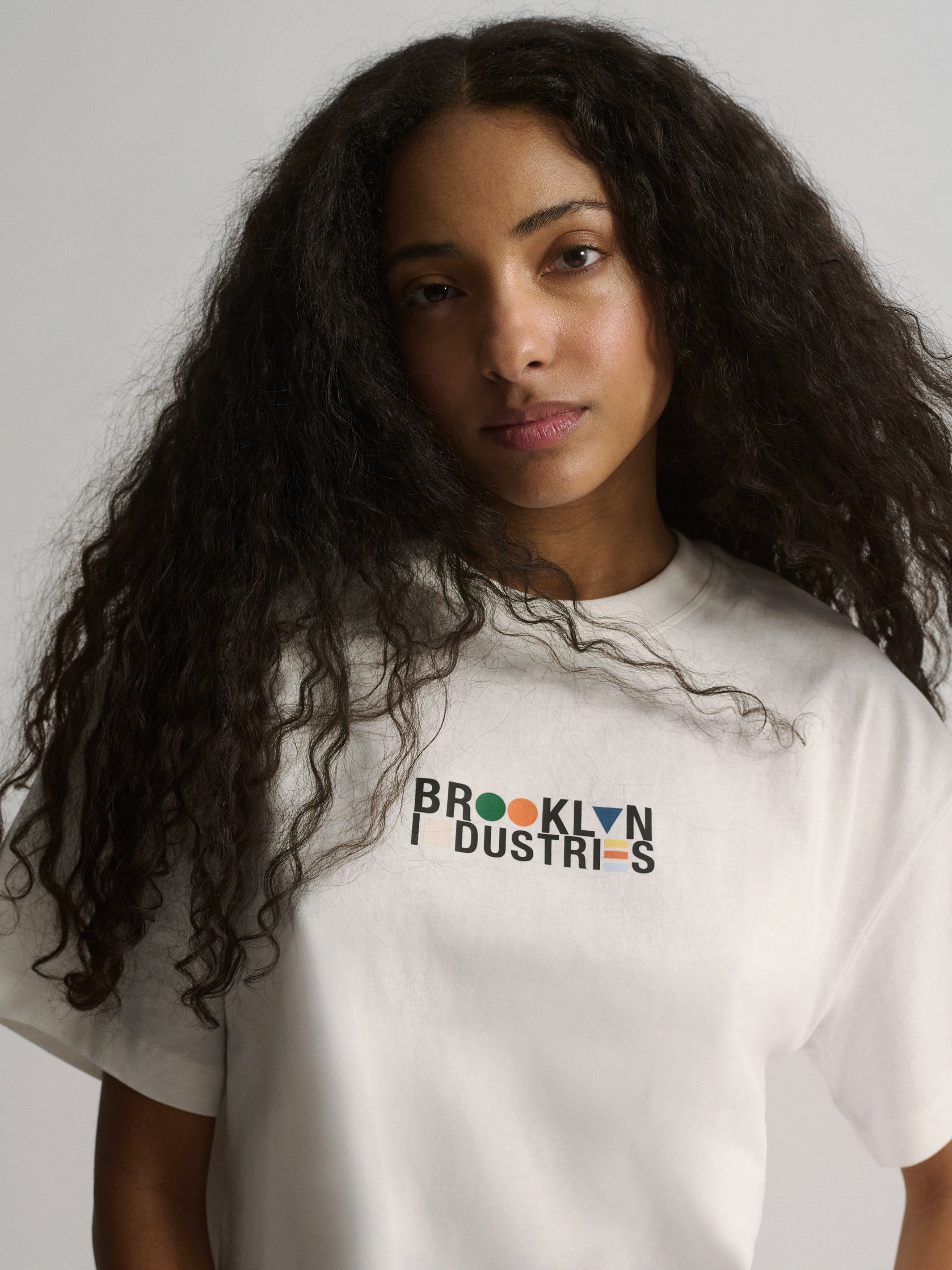 Women's Brooklyn Industries Loose Fit T-Shirt In Antique White - BROOKLYN INDUSTRIES