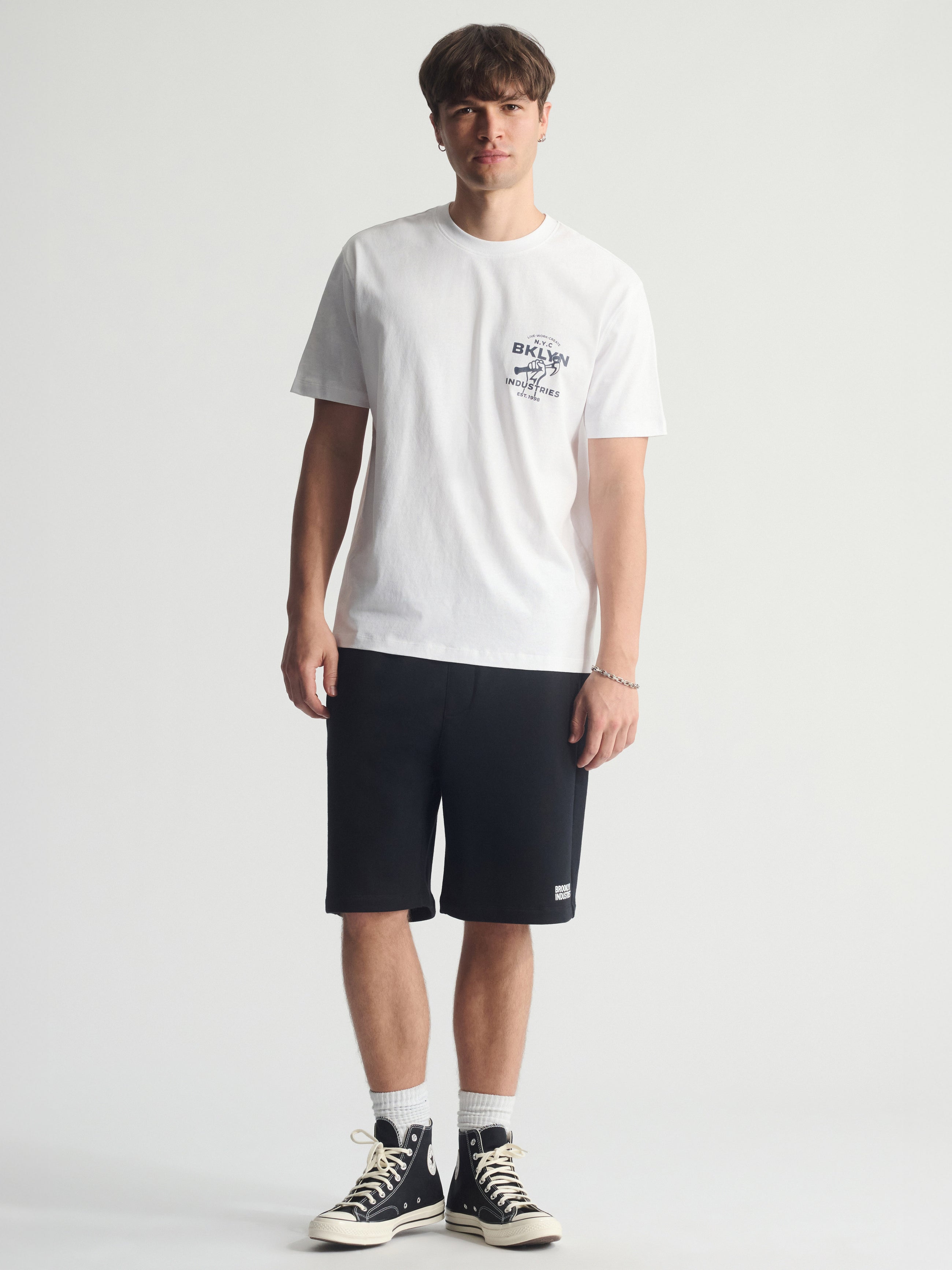 Men's Vintage Brooklyn Graphic T-Shirt In White - BROOKLYN INDUSTRIES