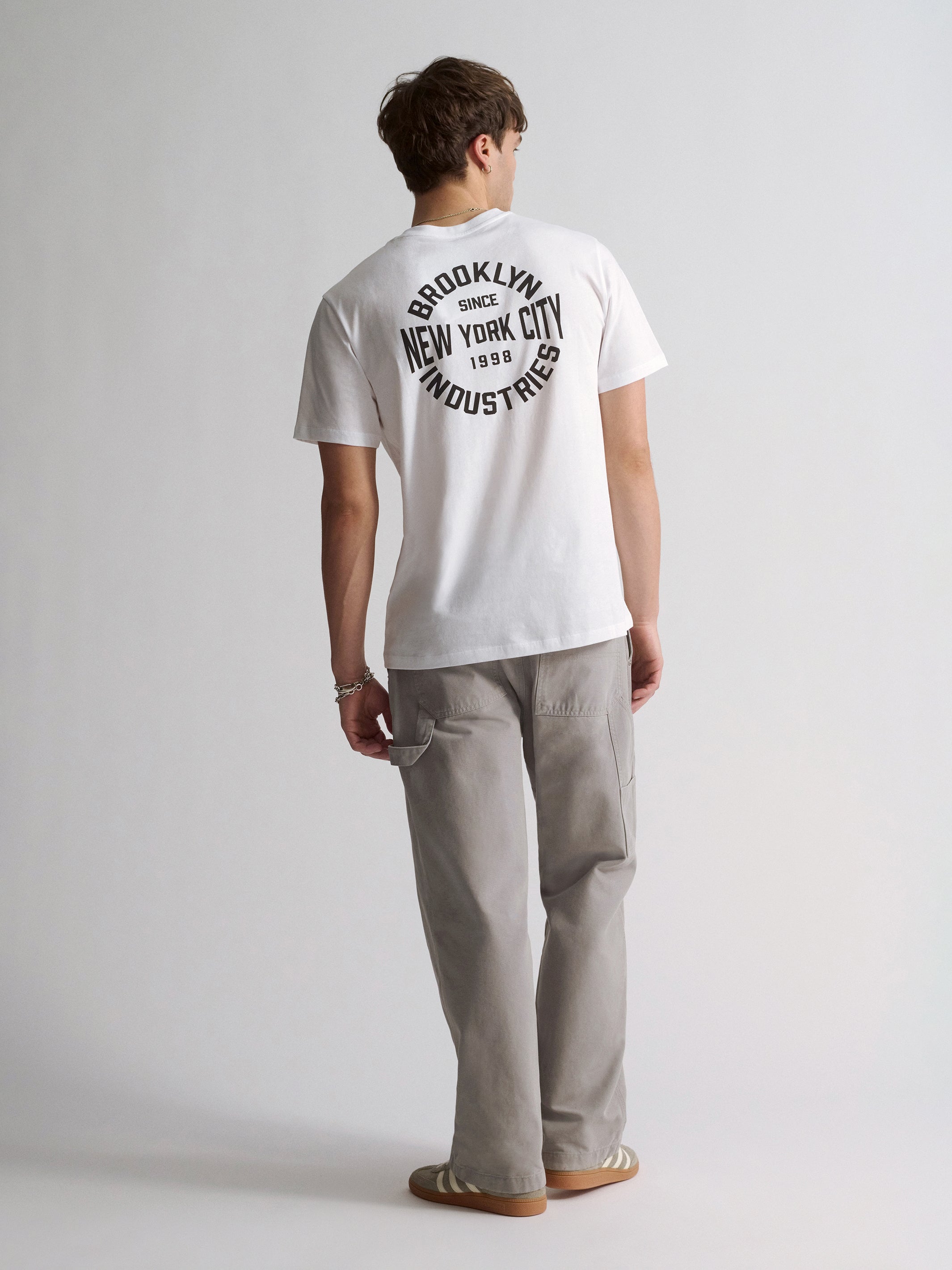Men's Brooklyn Graphic Slim T-Shirt In White - BROOKLYN INDUSTRIES