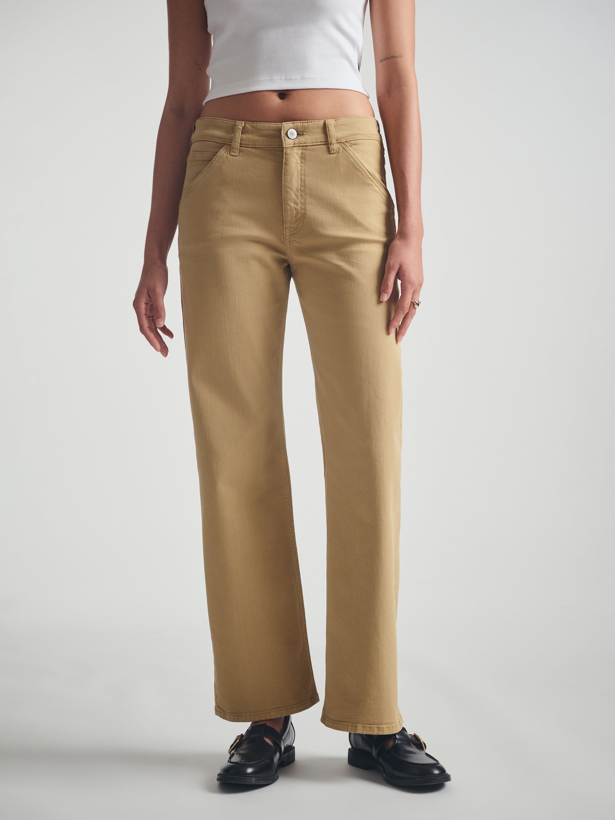 Women's Utility Jeans in Kelp Colored Cord - BROOKLYN INDUSTRIES