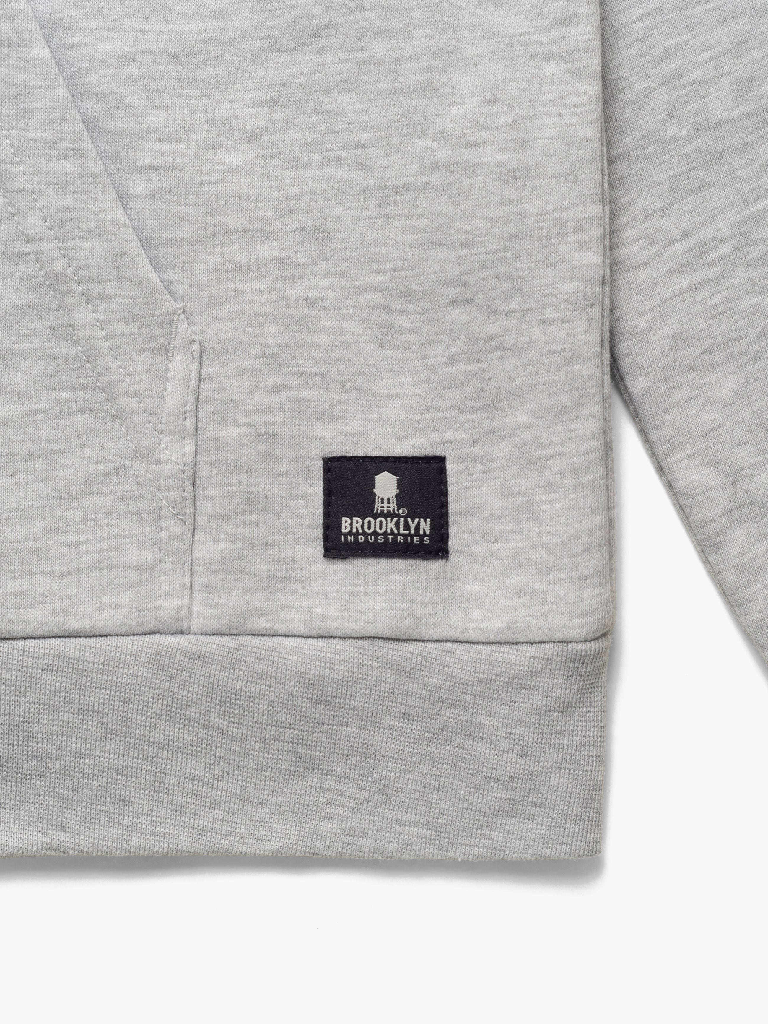 Women's Montrose Zip Up Hooded Sweatshirt In Grey Melange - BROOKLYN INDUSTRIES