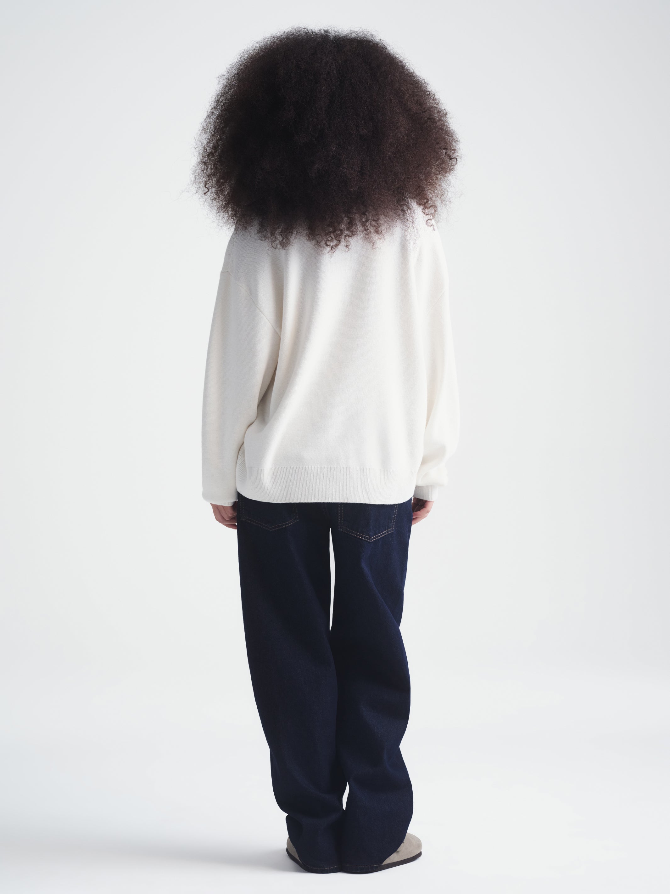 Women's Brooklyn Waffle Sweater in Antique White