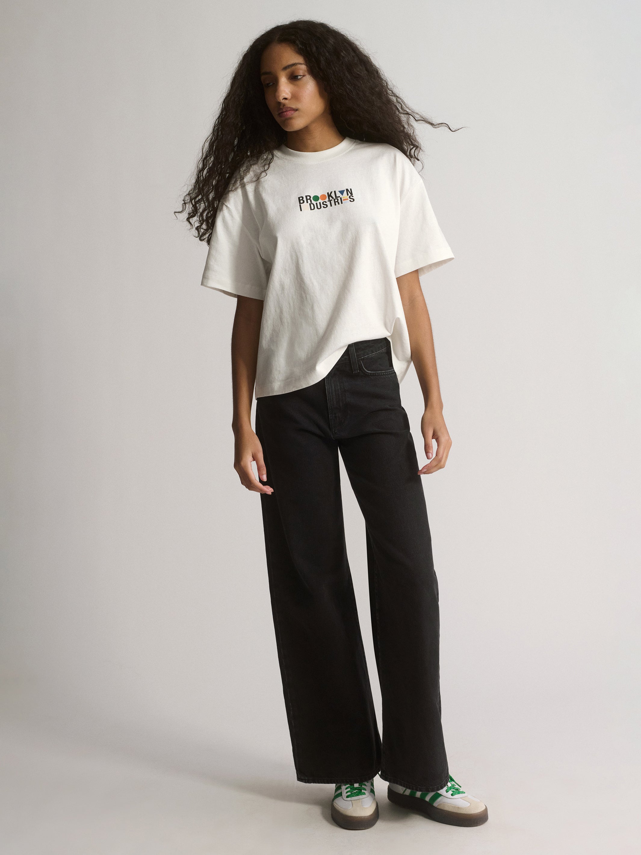 Women's Brooklyn Industries Loose Fit T-Shirt In Antique White - BROOKLYN INDUSTRIES