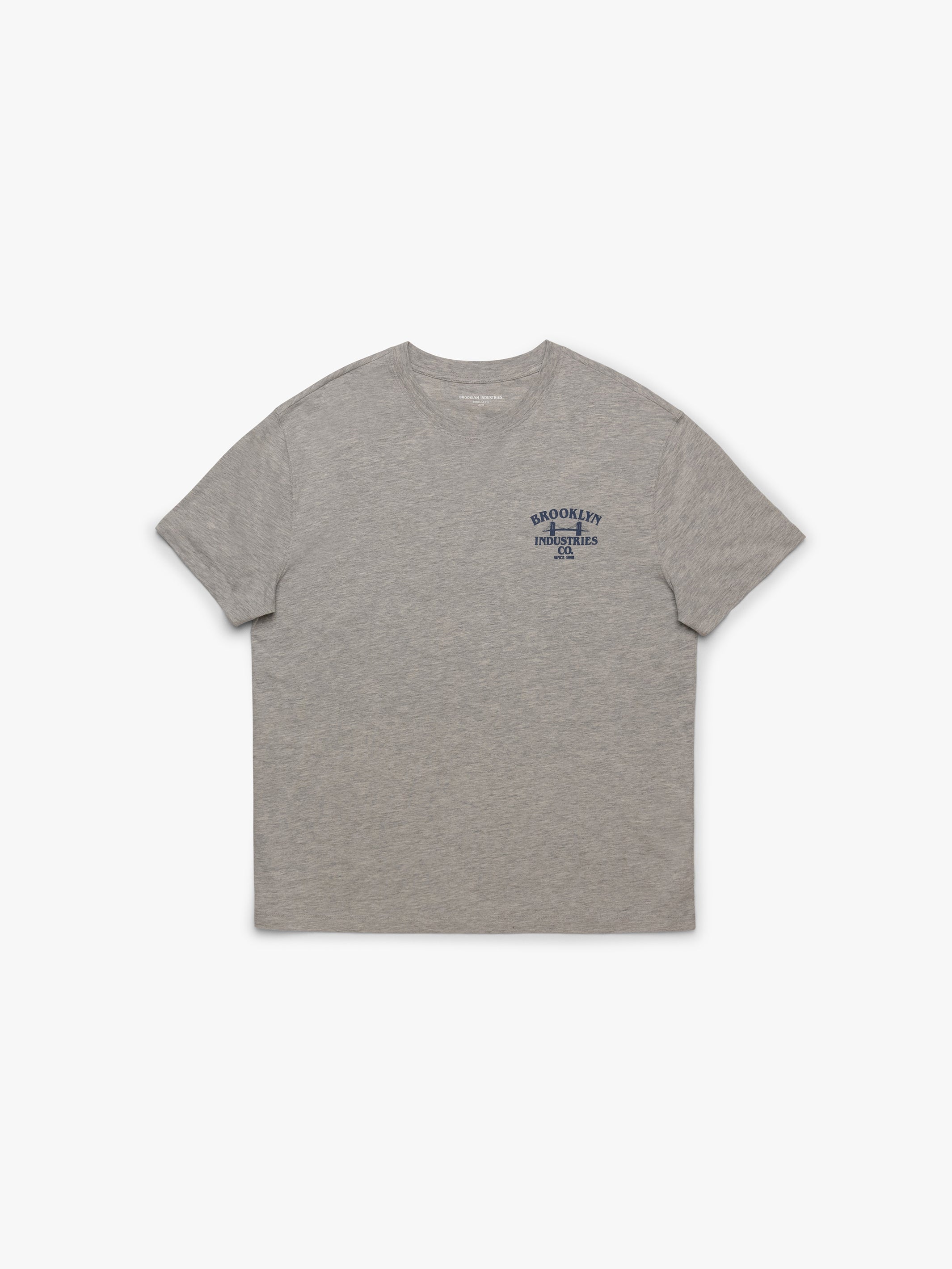 Men's Vintage Brooklyn Graphic T-Shirt In Light Grey Melange - BROOKLYN INDUSTRIES
