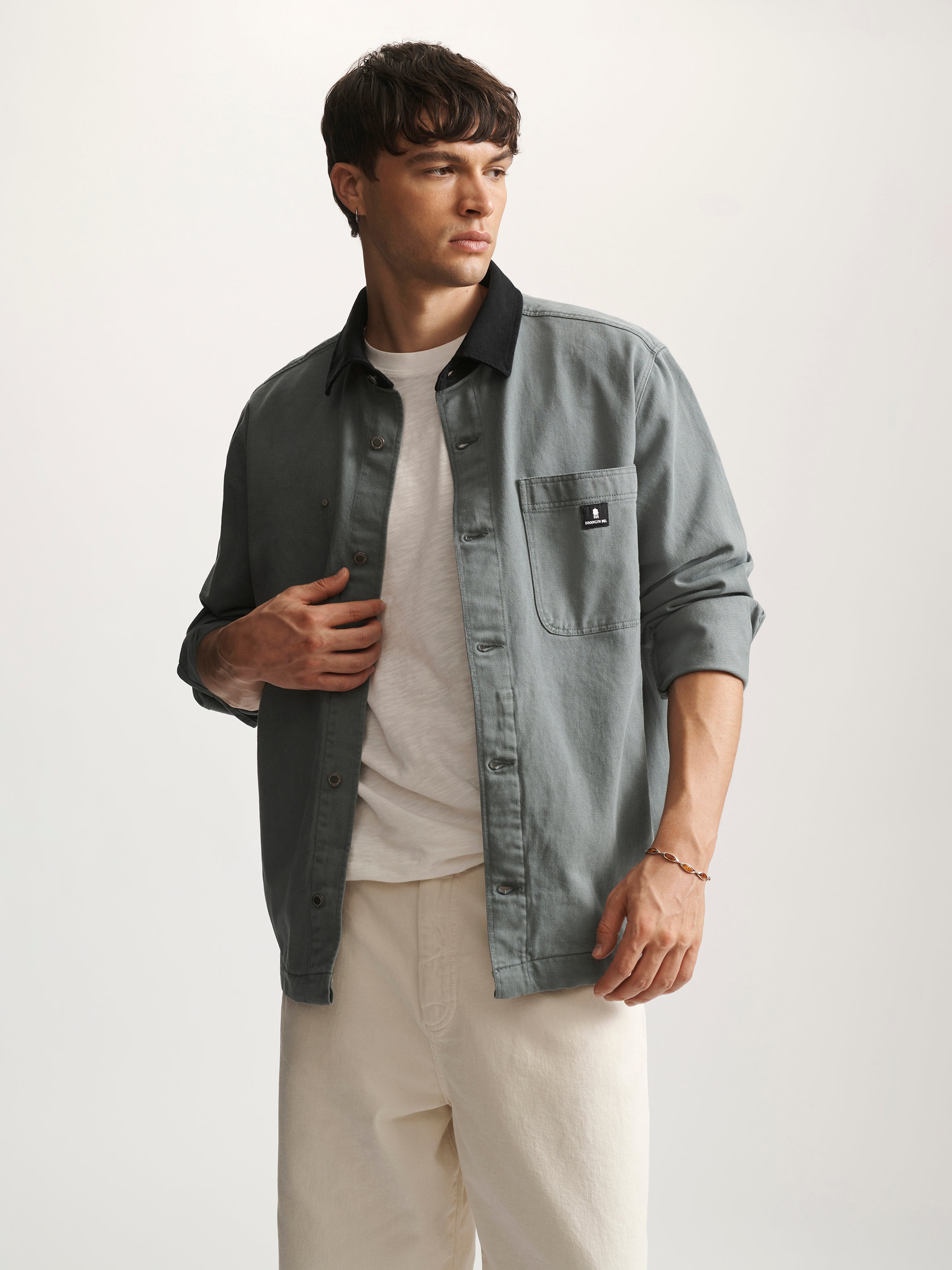 Men's Brooklyn Cotton Blend Jacket In Hunter Green - BROOKLYN INDUSTRIES