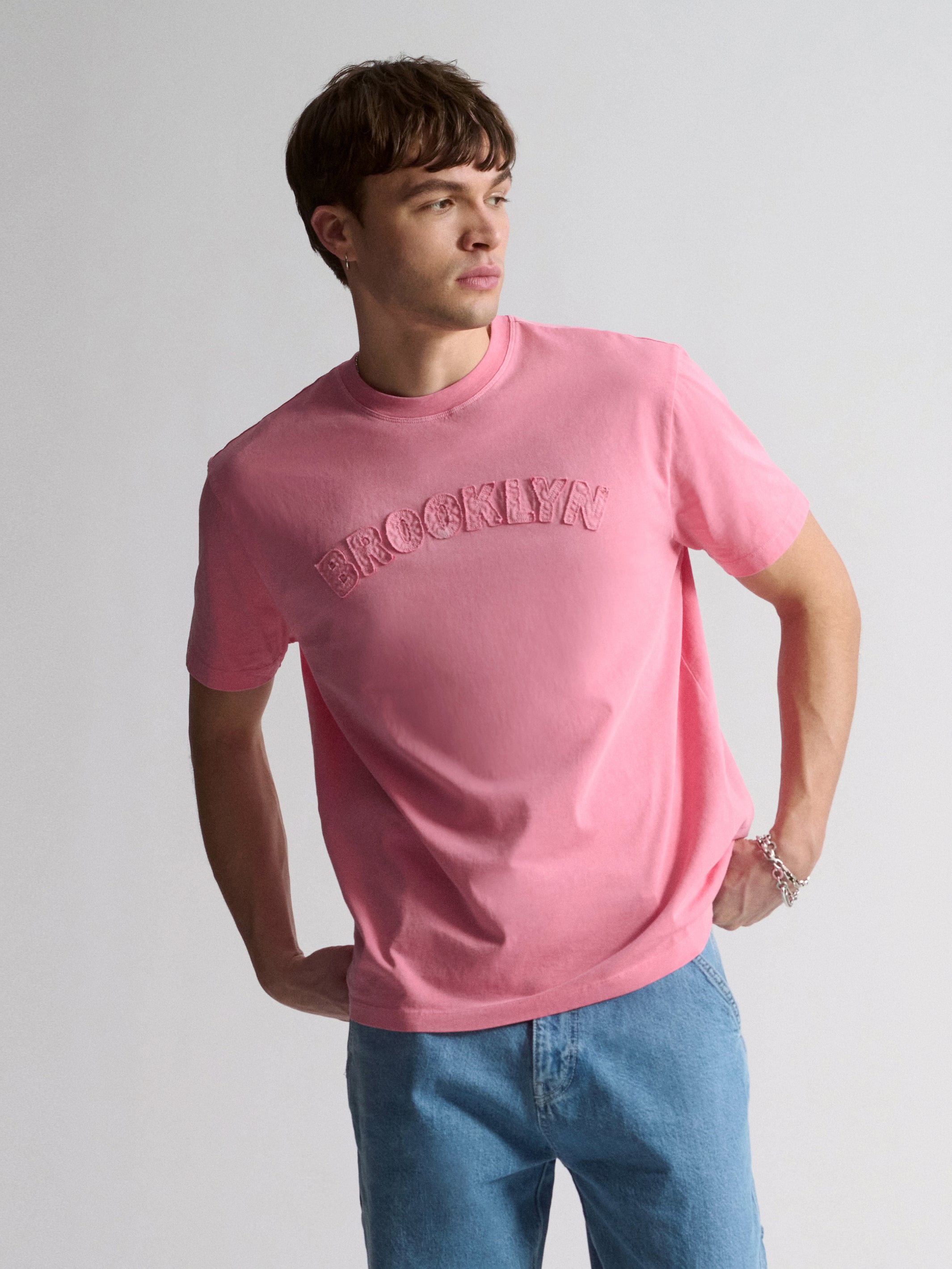 Men's Brooklyn Graphic T-Shirt In Flamingo Plume - BROOKLYN INDUSTRIES