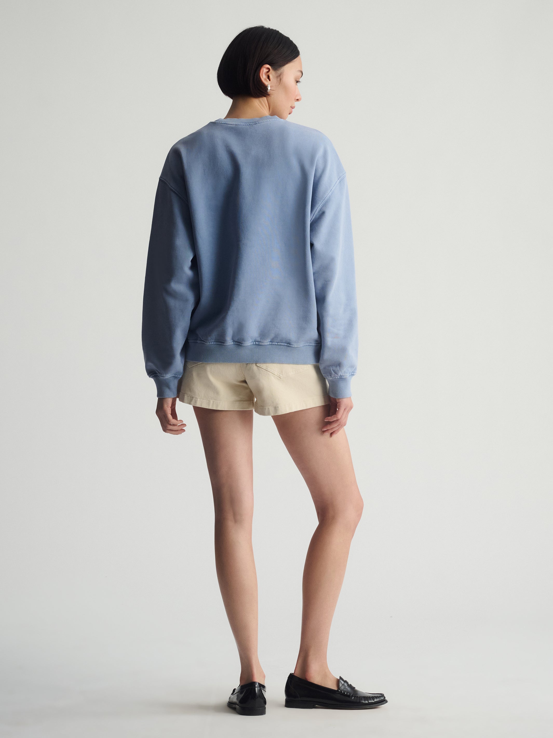 Women's Brooklyn Loose Crew Neck Sweatshirt In Bijou Blue - BROOKLYN INDUSTRIES