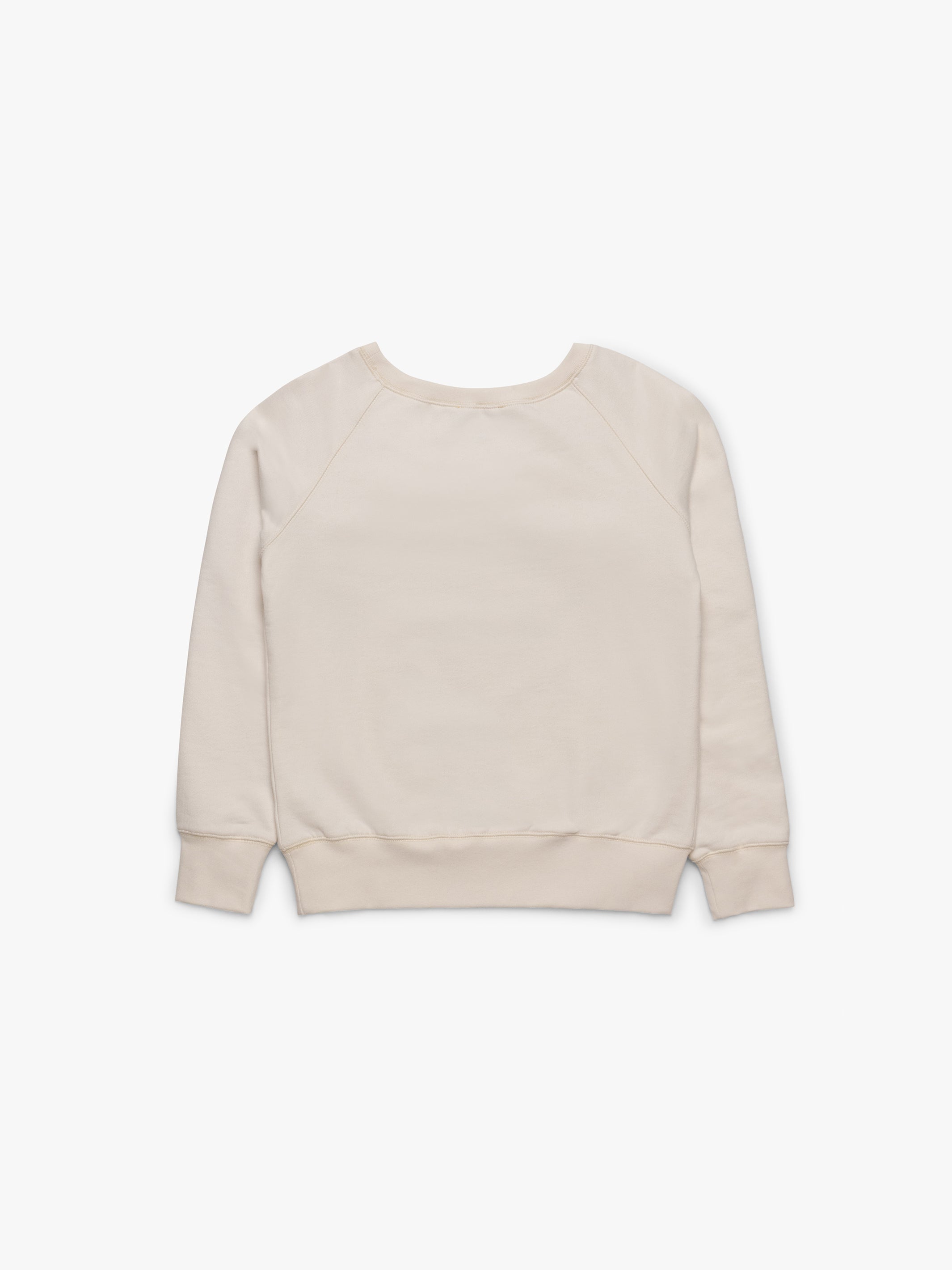Women's Scoop Neck Sweatshirt in White - BROOKLYN INDUSTRIES