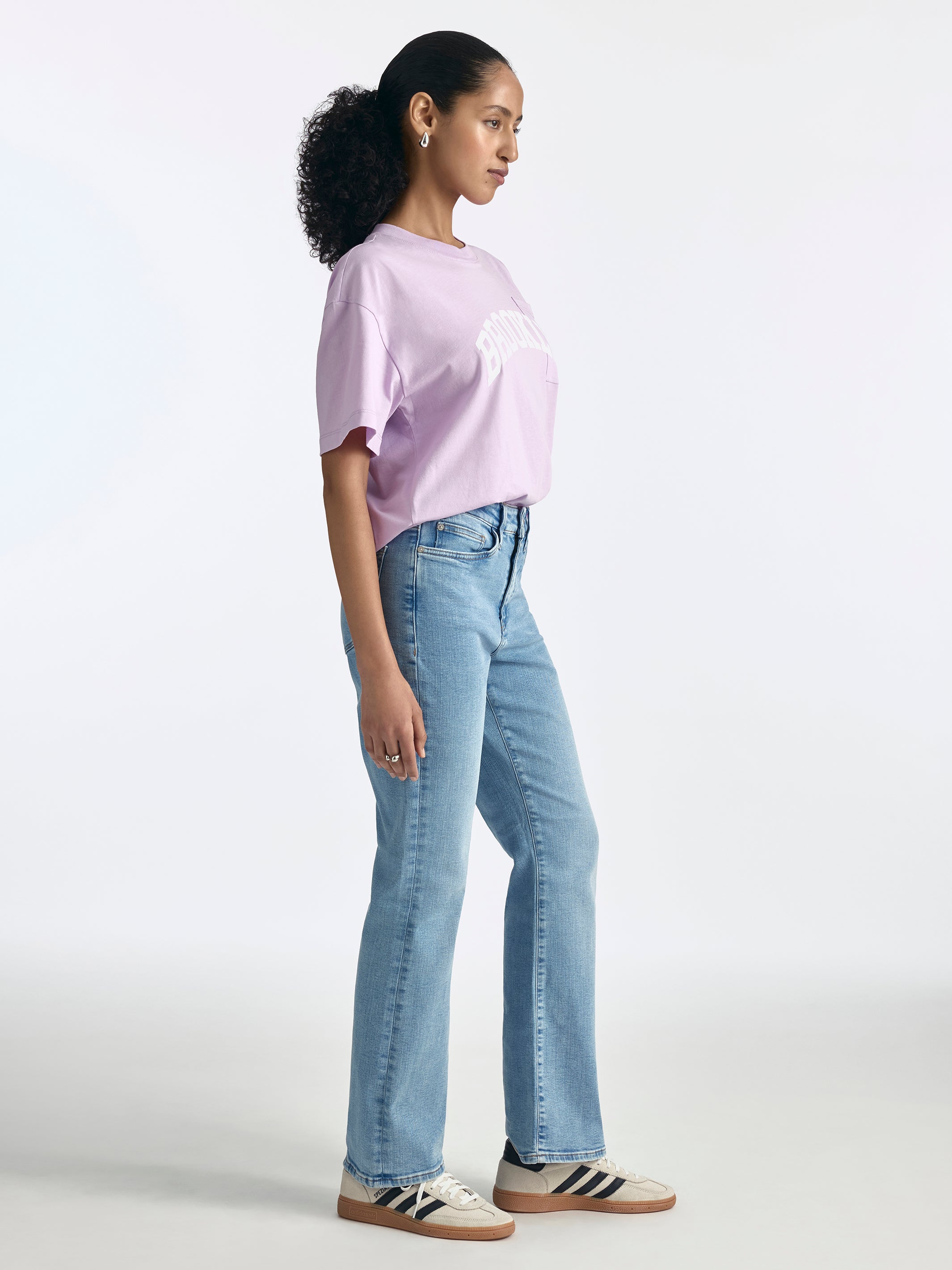 Maple High Rise Bootcut Jeans in Light Brushed Denim - BROOKLYN INDUSTRIES