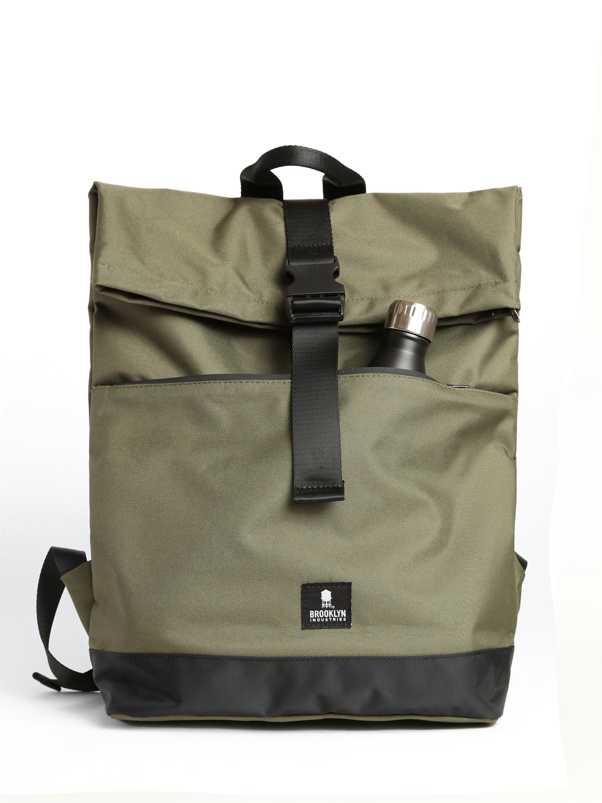 Rolltop Backpack in Khaki - BROOKLYN INDUSTRIES