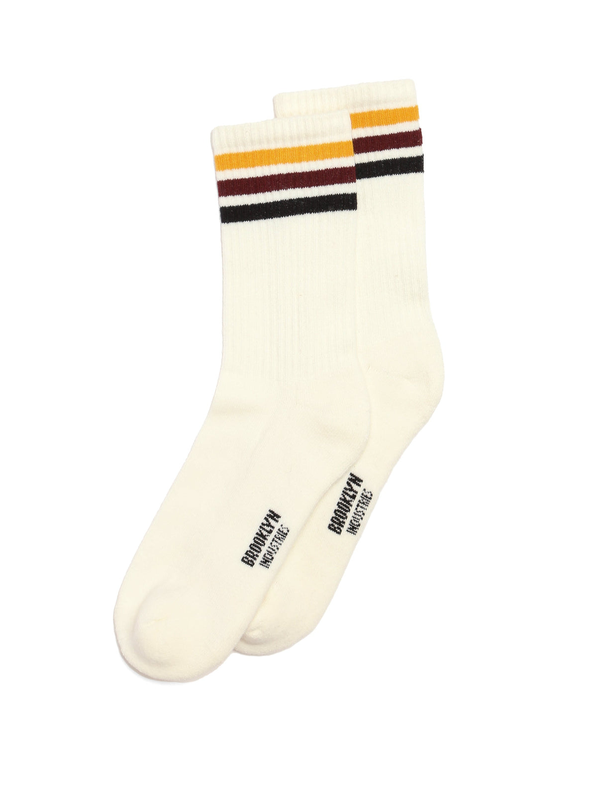 Women's Striped Socks in Marshmallow - BROOKLYN INDUSTRIES