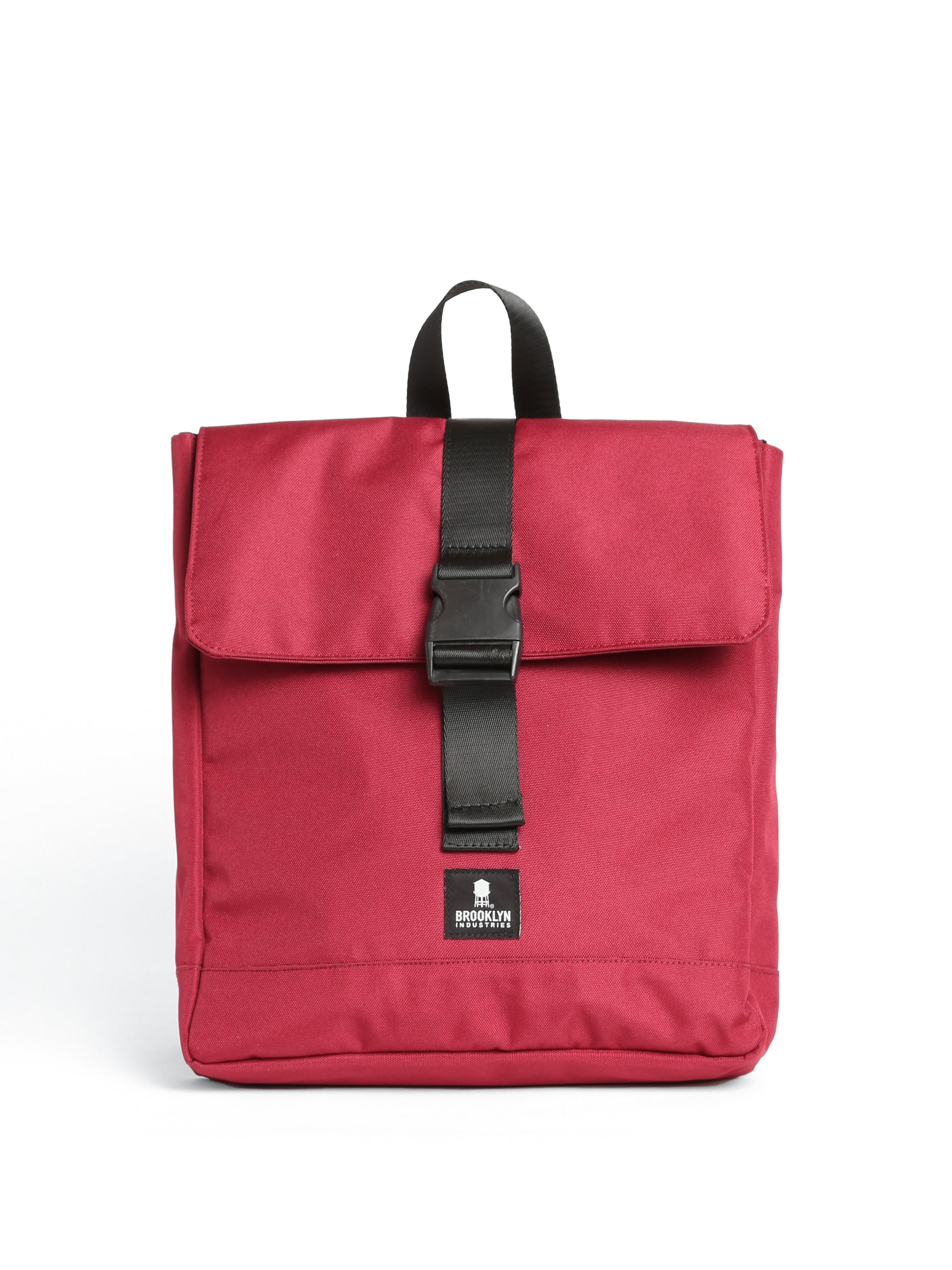 Brooklyn Industries Buckle Flap Backpack in Burgundy