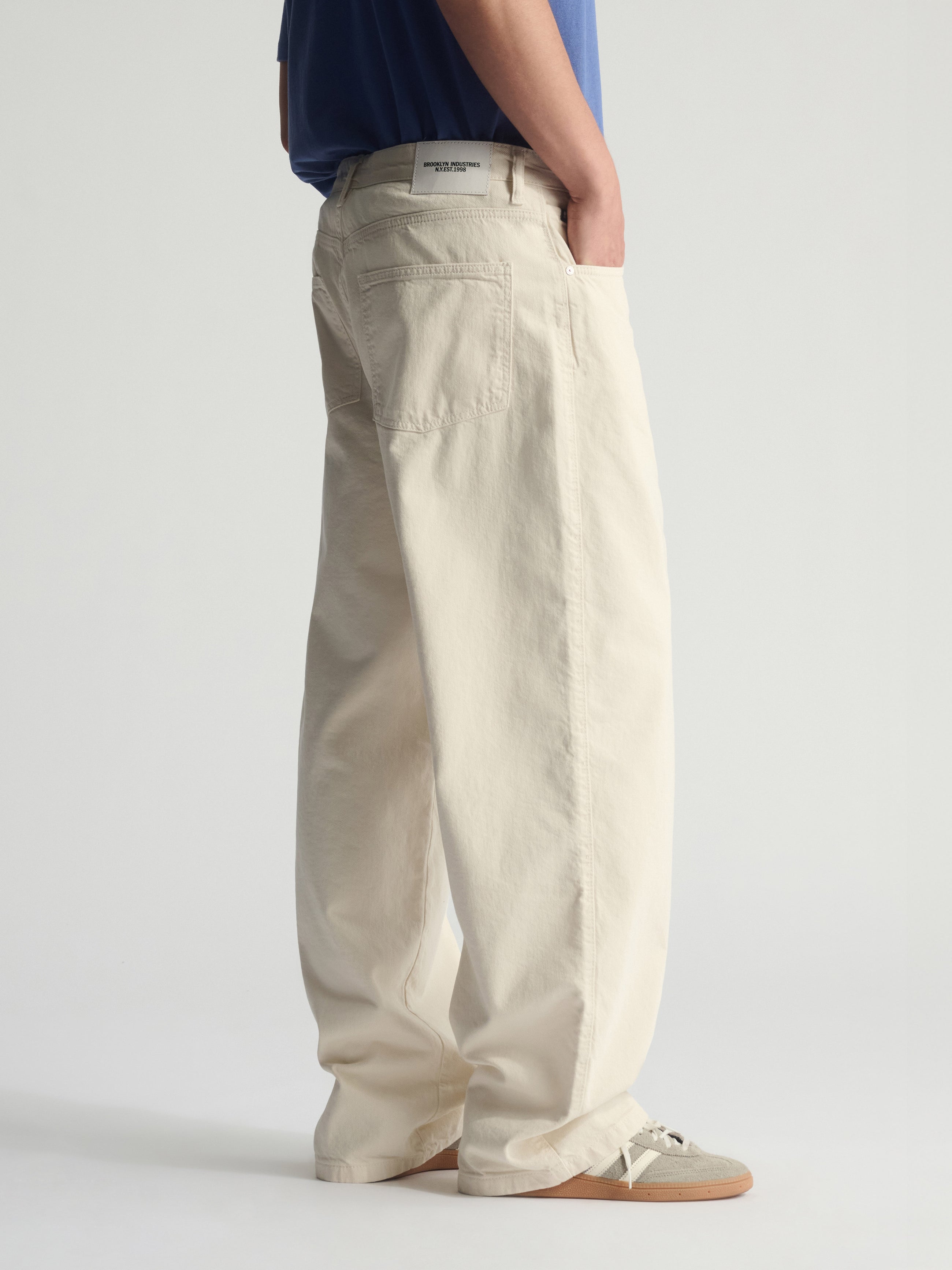 Men's Brooklyn Wide Leg Jeans In Turtledove - BROOKLYN INDUSTRIES