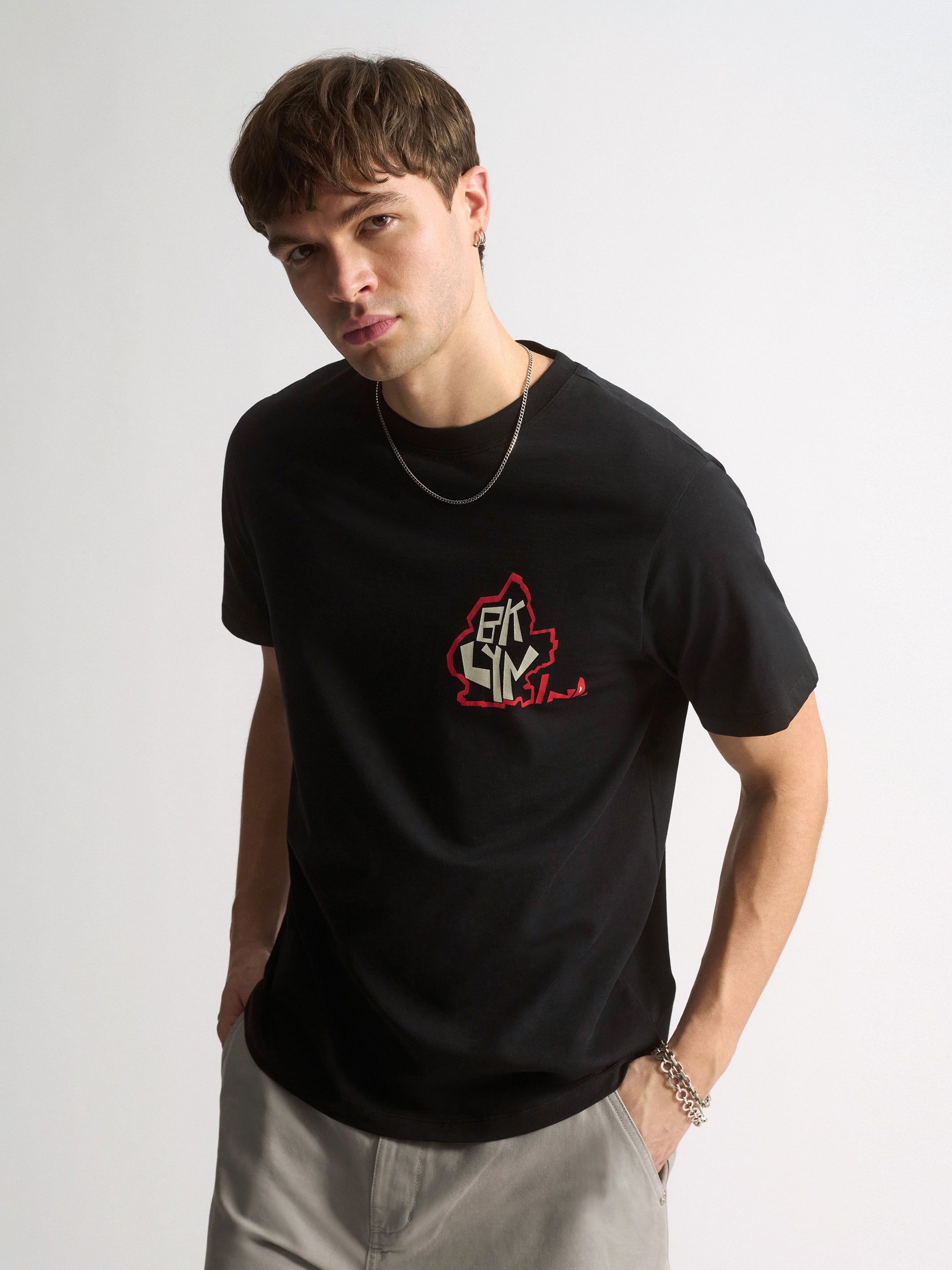 Men's Brooklyn Water Tower T-Shirt In Black - BROOKLYN INDUSTRIES