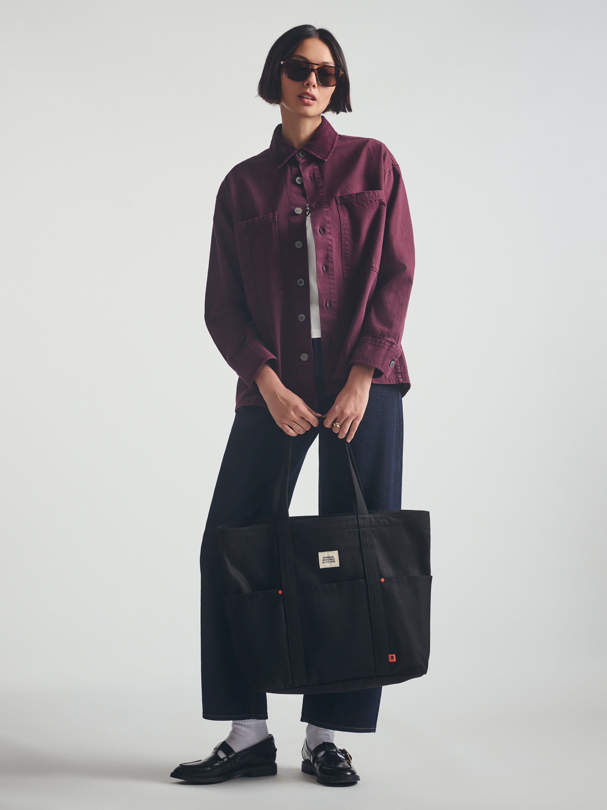 Brooklyn Tote Bag in Black - BROOKLYN INDUSTRIES