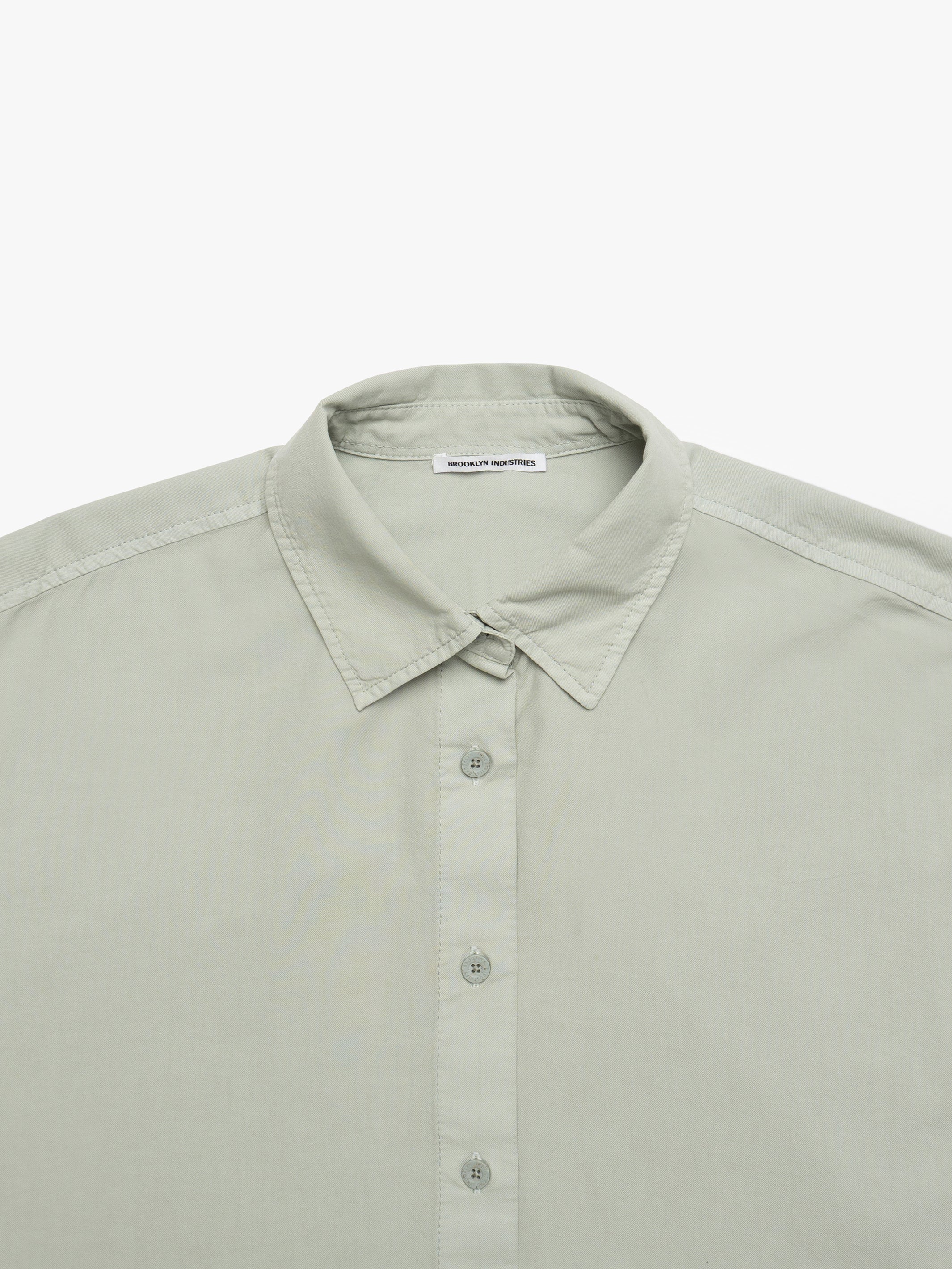 Women's Long Sleeve Shirt In Puritan Gray - BROOKLYN INDUSTRIES