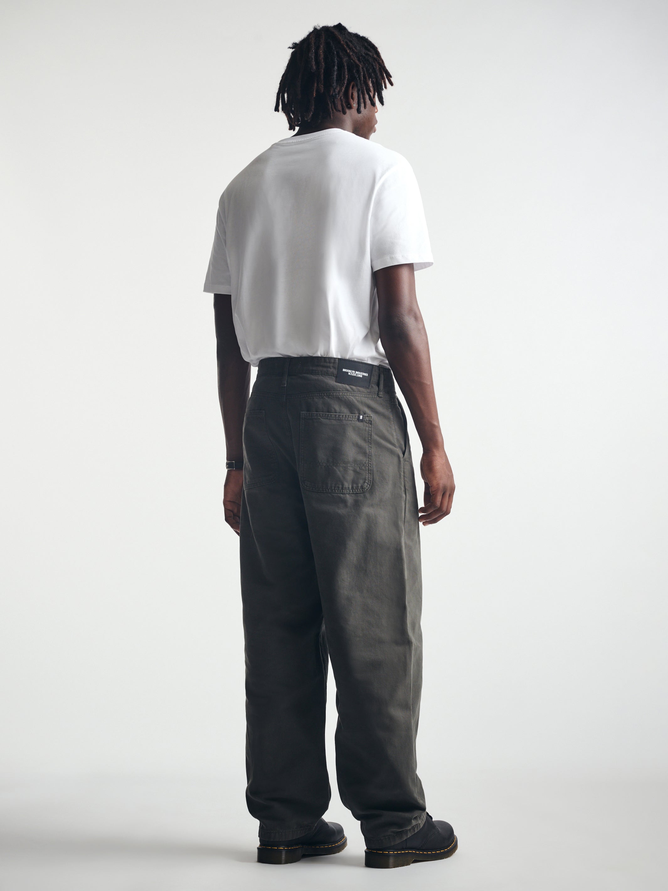 Men's Baggy Pants in British Khaki Canvas - BROOKLYN INDUSTRIES