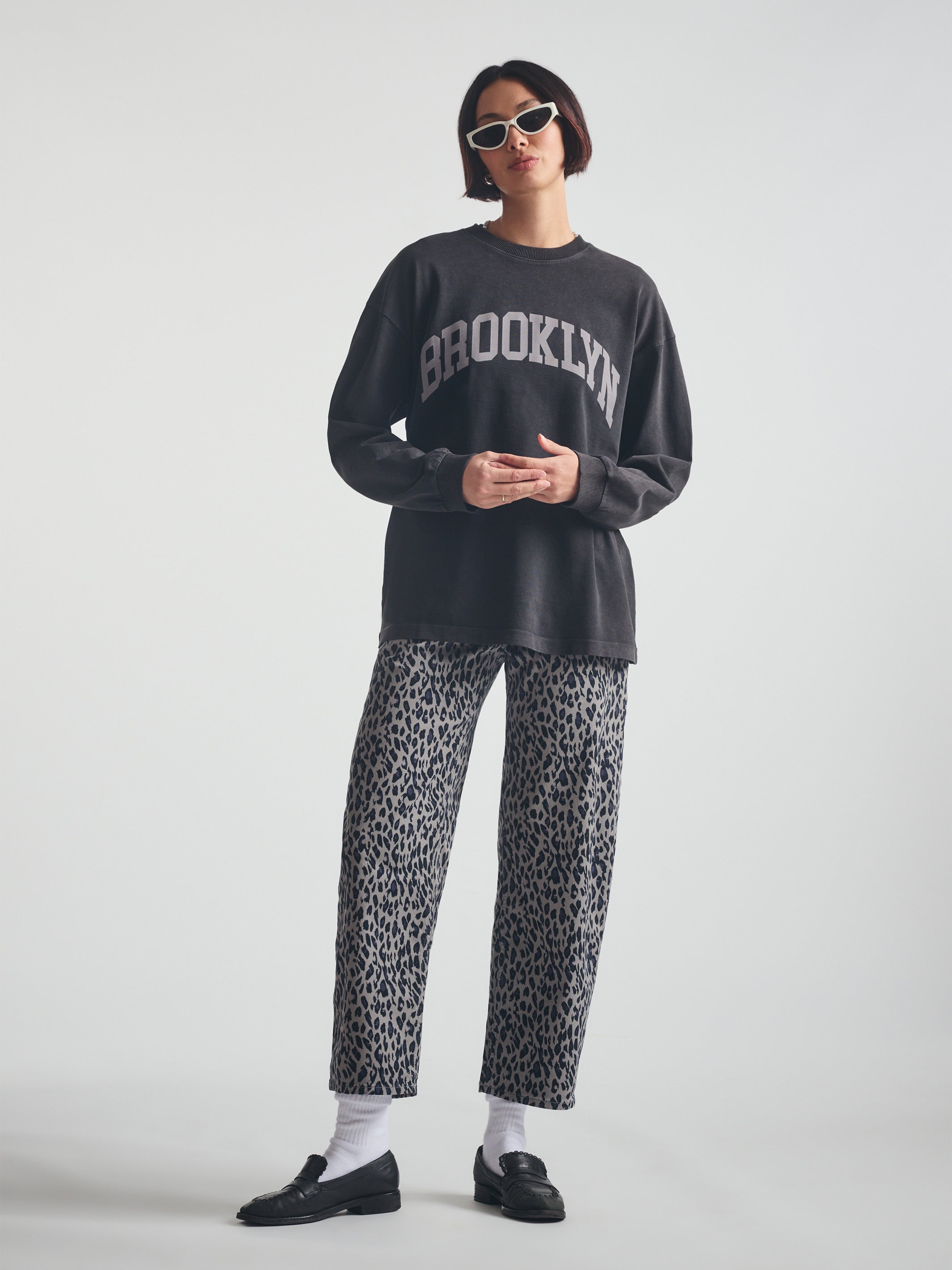 Women's Brooklyn Acid Washed Sweatshirt - BROOKLYN INDUSTRIES