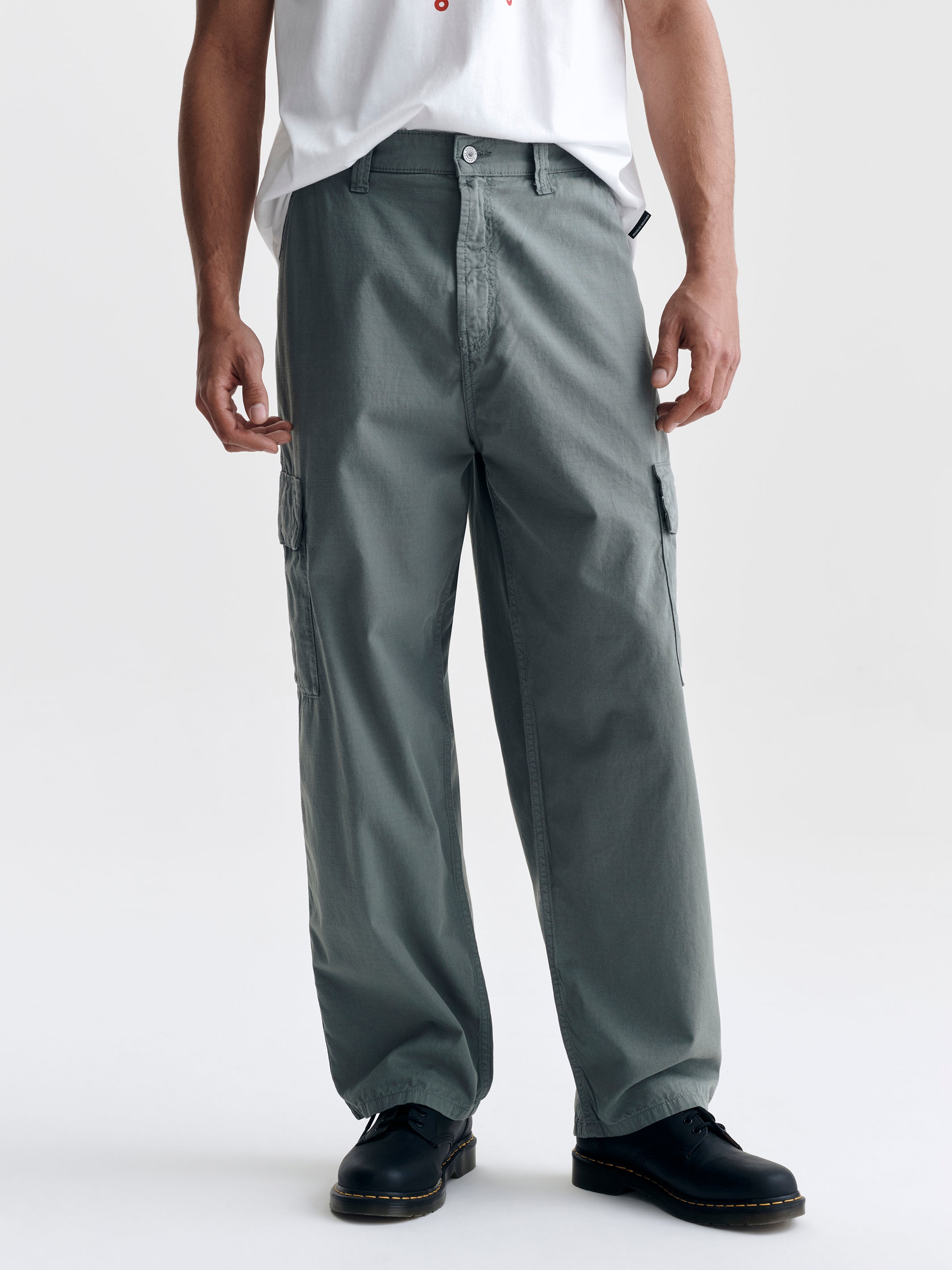 Men's Graham Cargo Pants in Basil Green Colored Ripstop