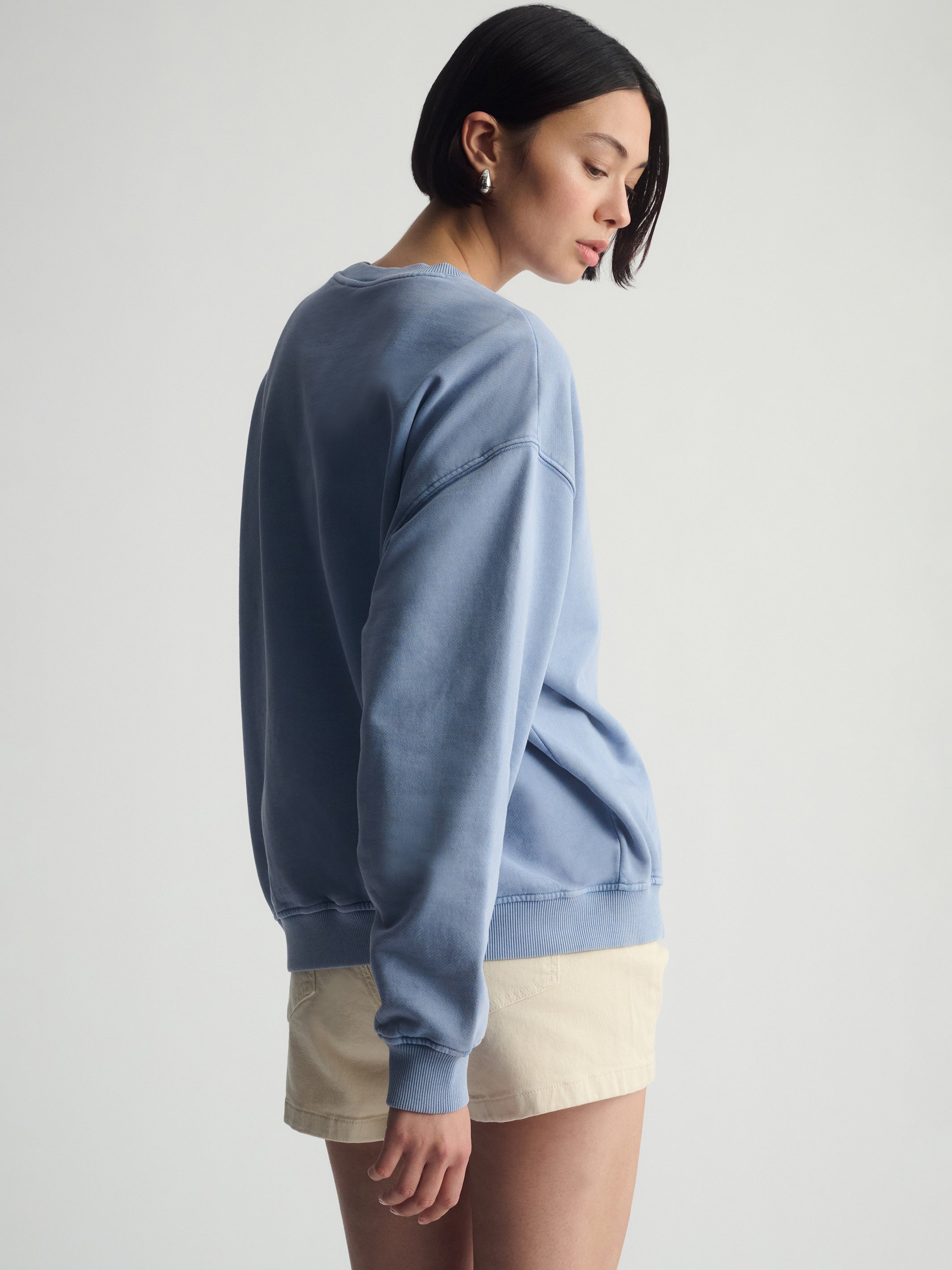 Women's Brooklyn Loose Crew Neck Sweatshirt In Bijou Blue - BROOKLYN INDUSTRIES