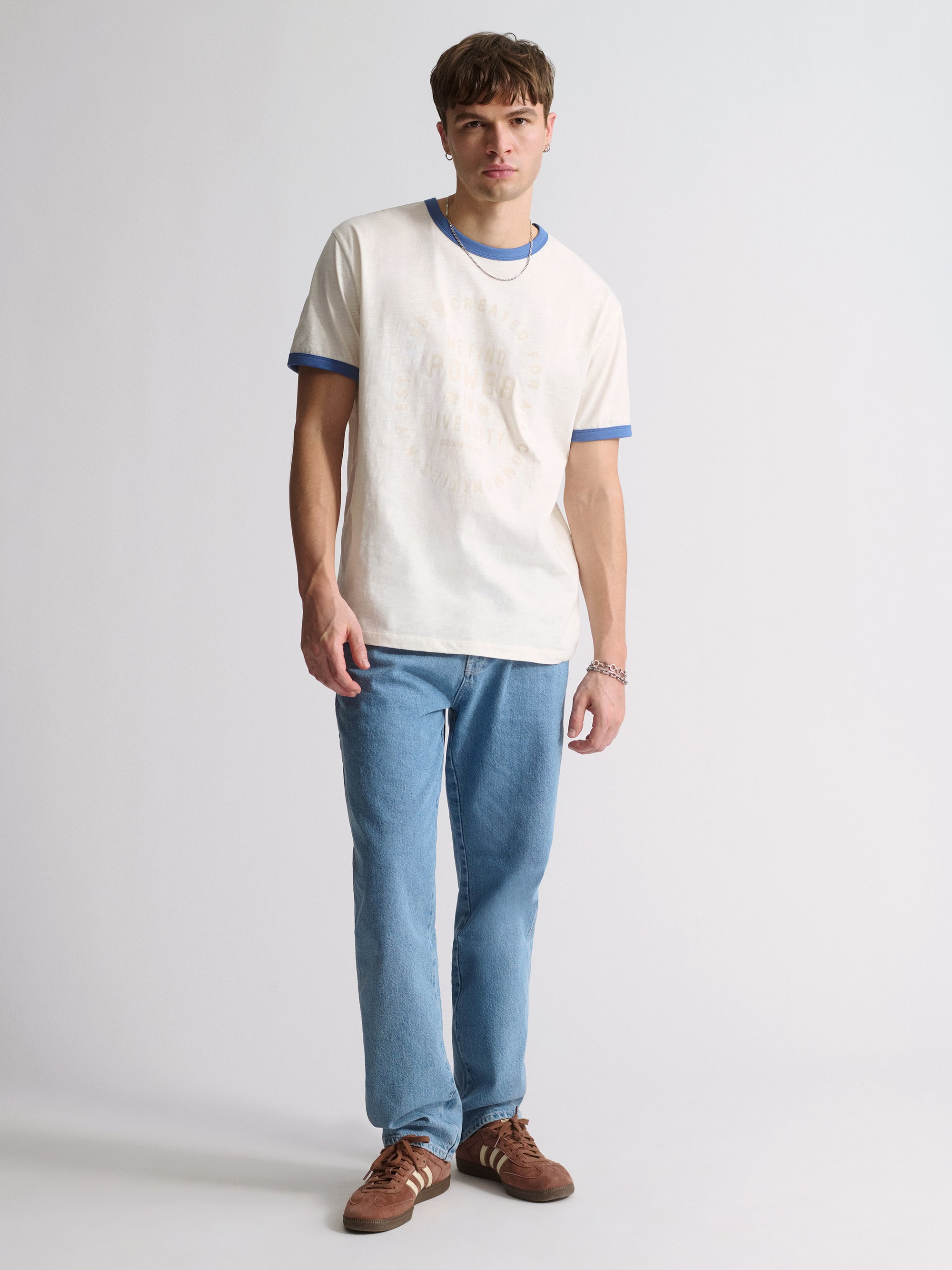 Men's Brooklyn Short Sleeve T-Shirt In Antique White - BROOKLYN INDUSTRIES