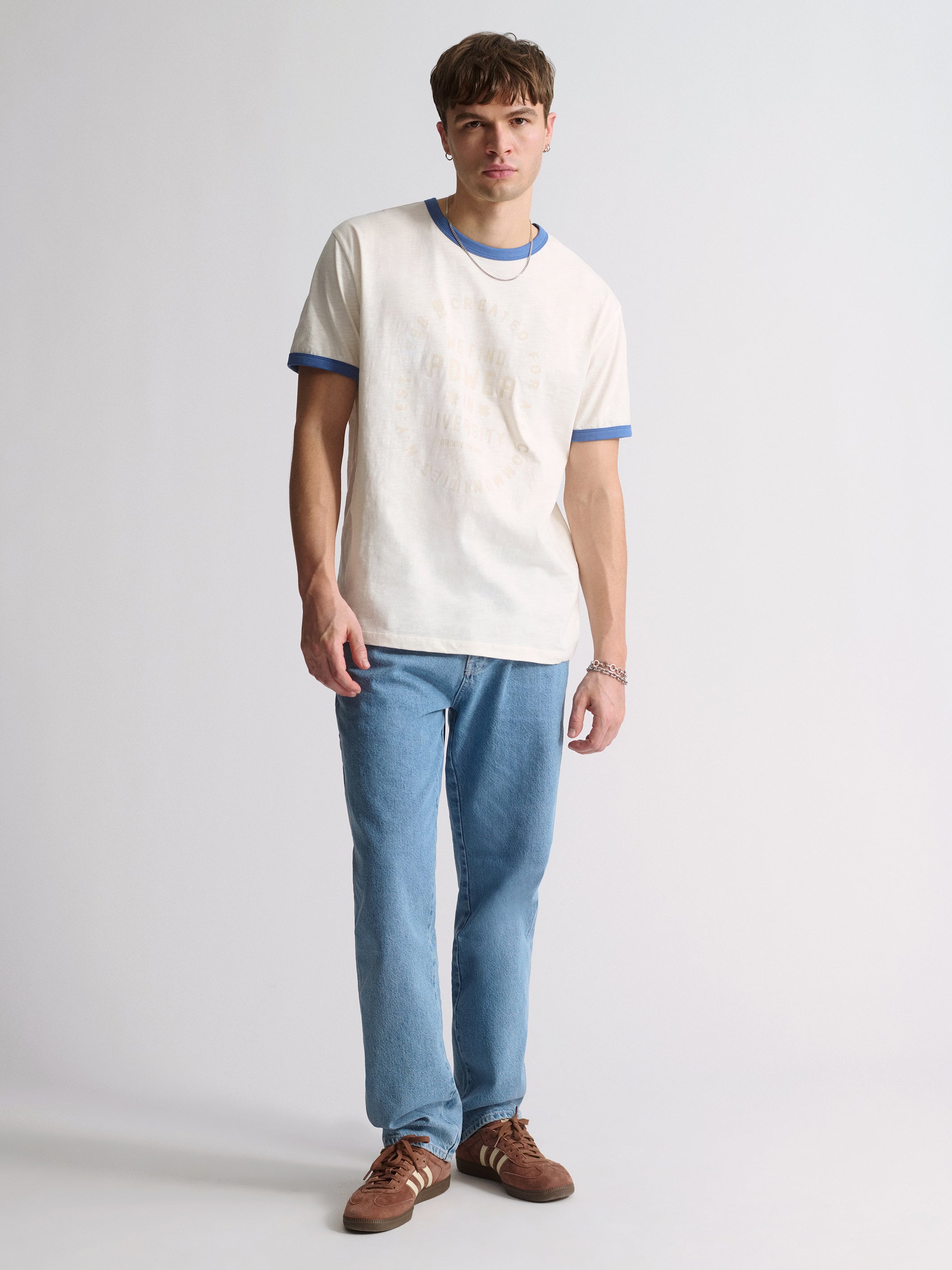 Men's Brooklyn Short Sleeve T-Shirt In Antique White - BROOKLYN INDUSTRIES