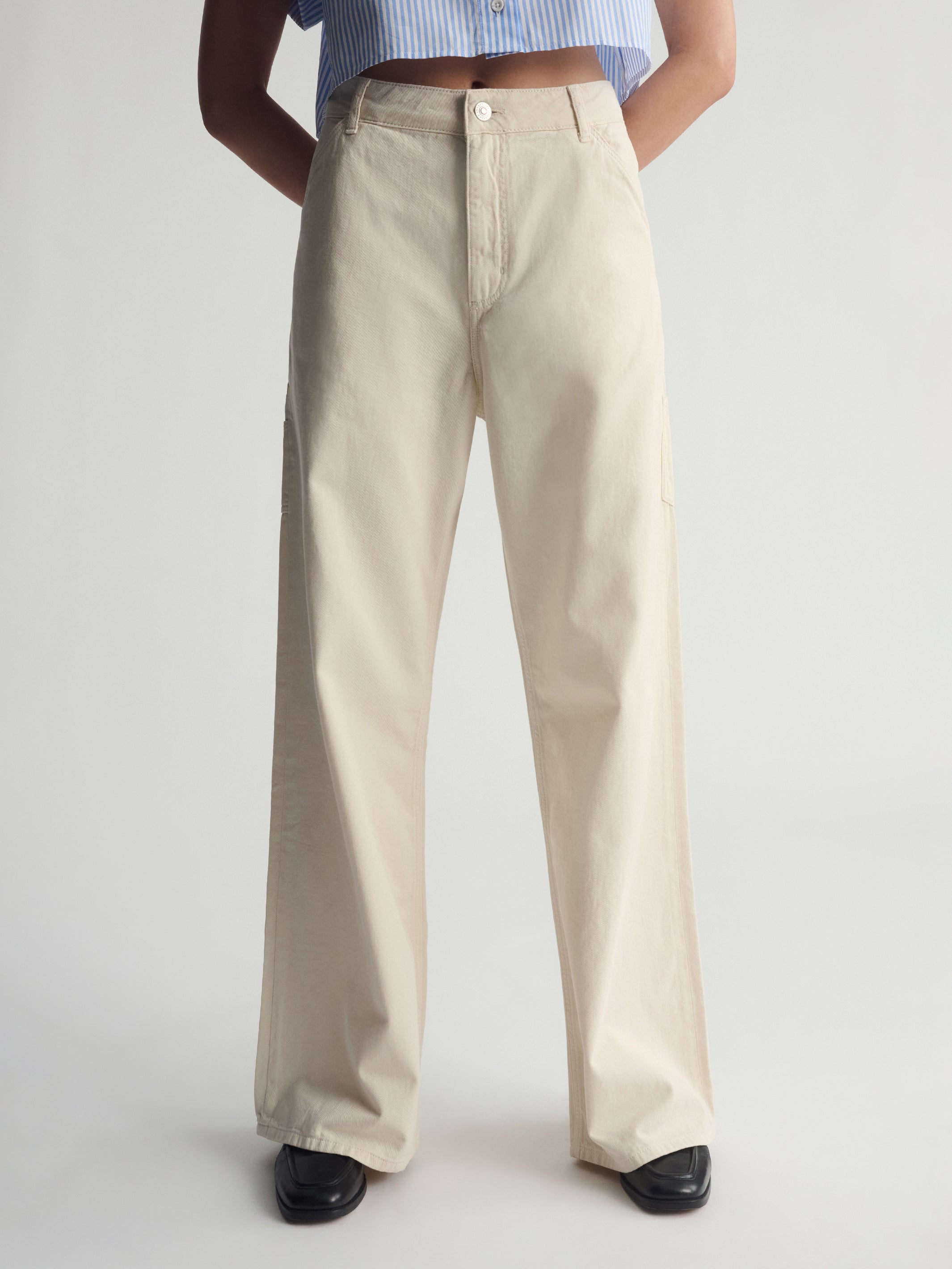 Women's Brooklyn Carpenter Pants In Turtledove - BROOKLYN INDUSTRIES