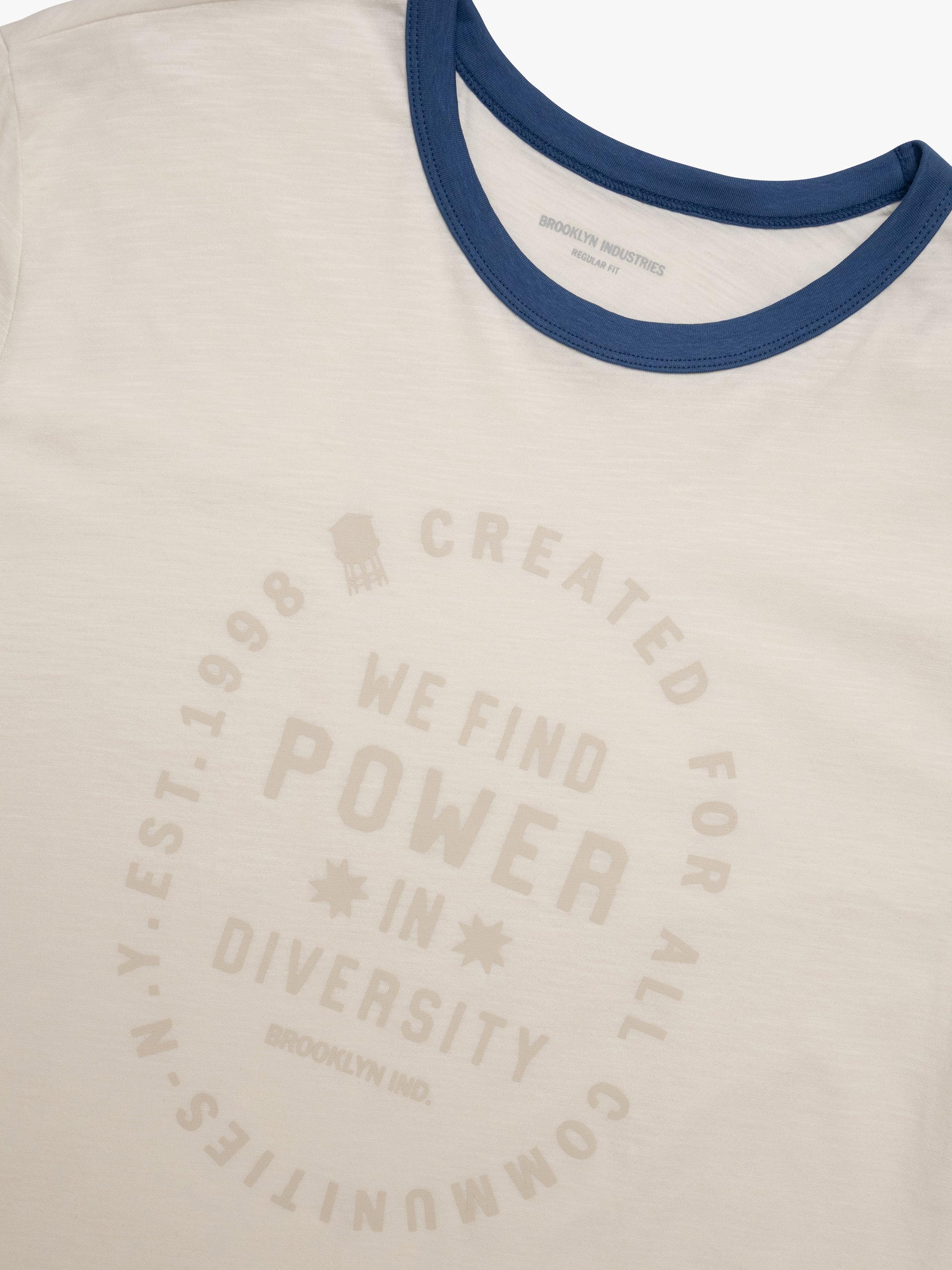 Men's Brooklyn Short Sleeve T-Shirt In Antique White - BROOKLYN INDUSTRIES