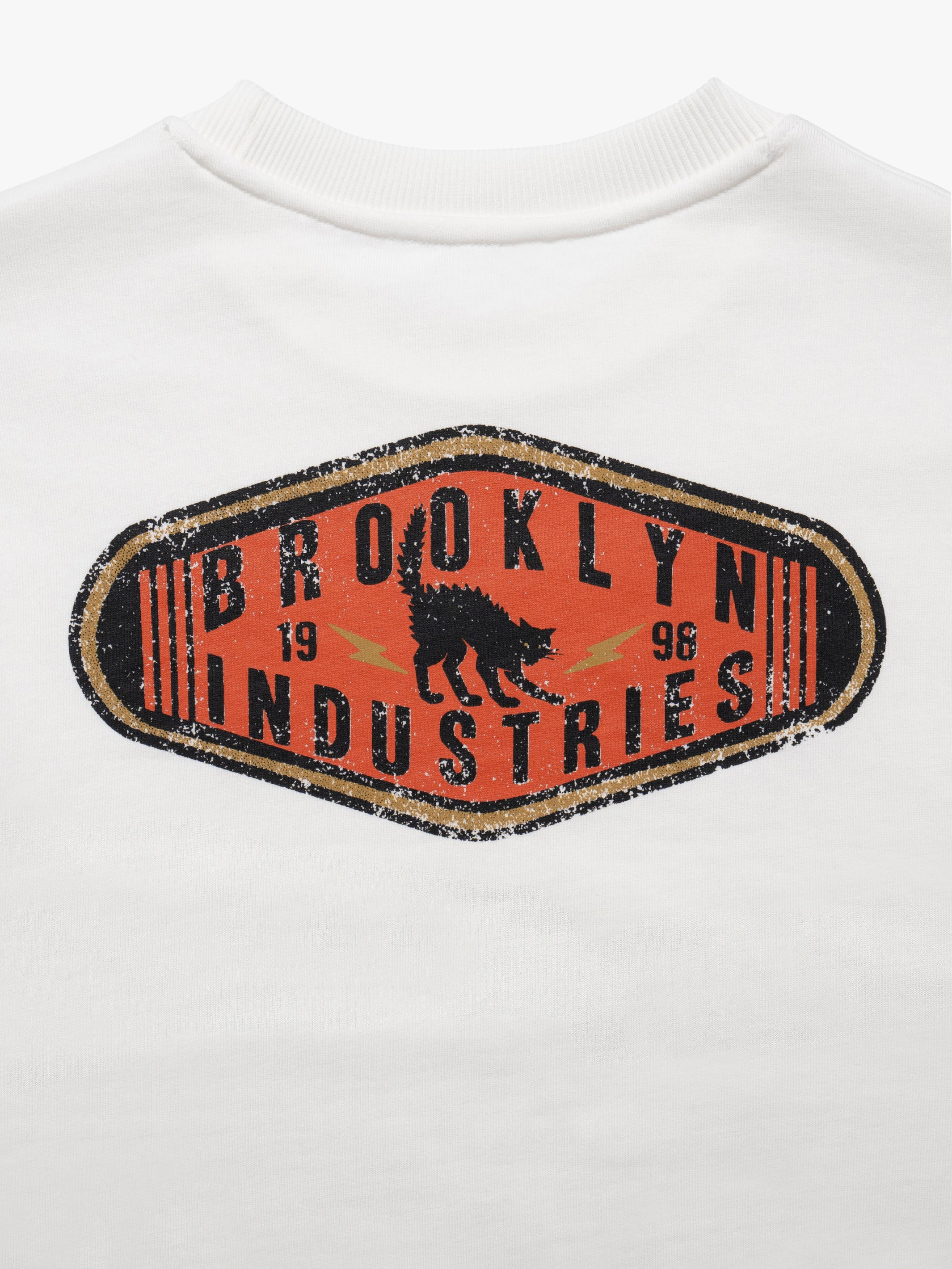 Women's Brooklyn Cat Sweatshirt in Antique White - BROOKLYN INDUSTRIES