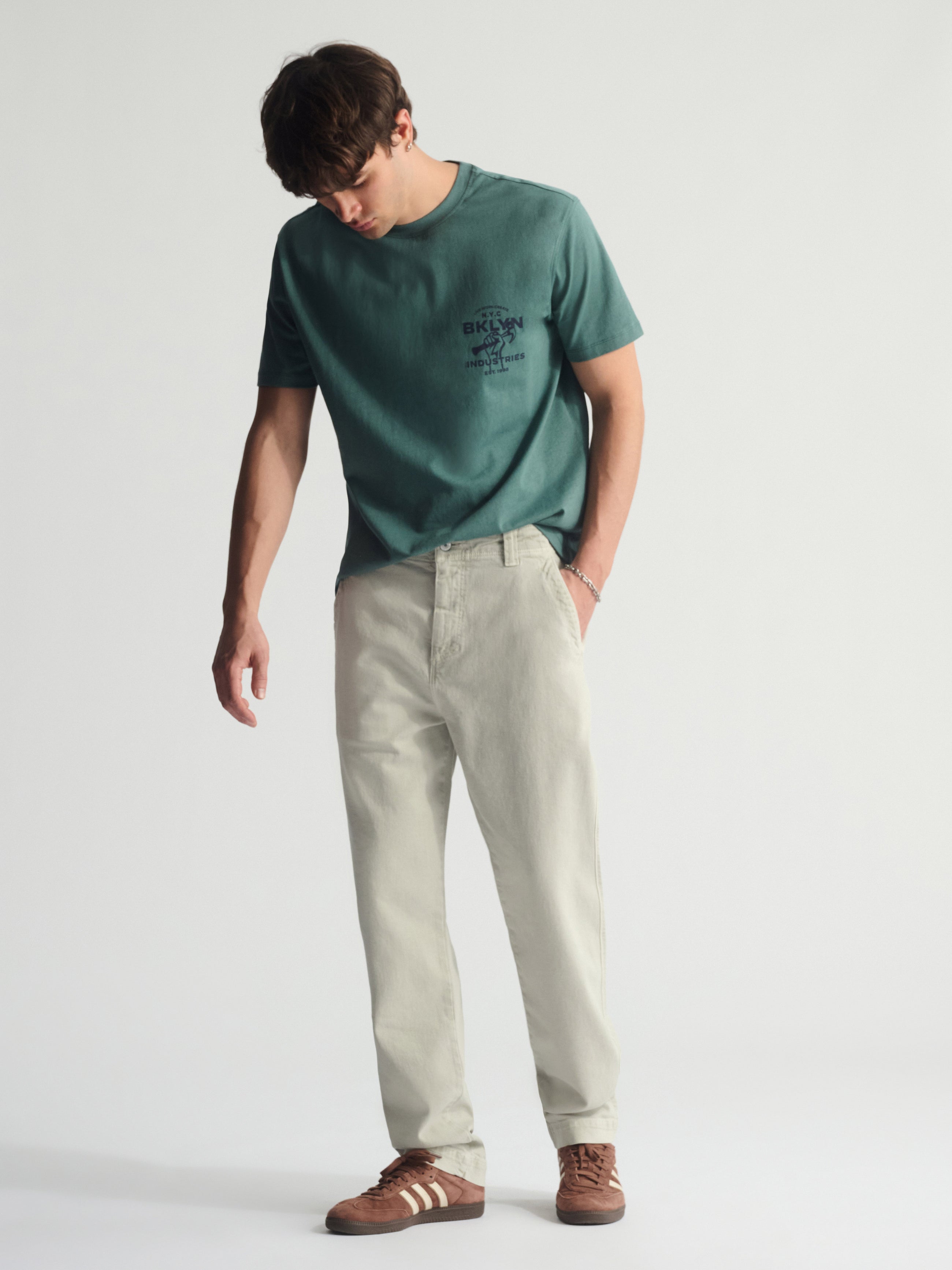 Men's Straight Leg Pants In Puritan Gray - BROOKLYN INDUSTRIES