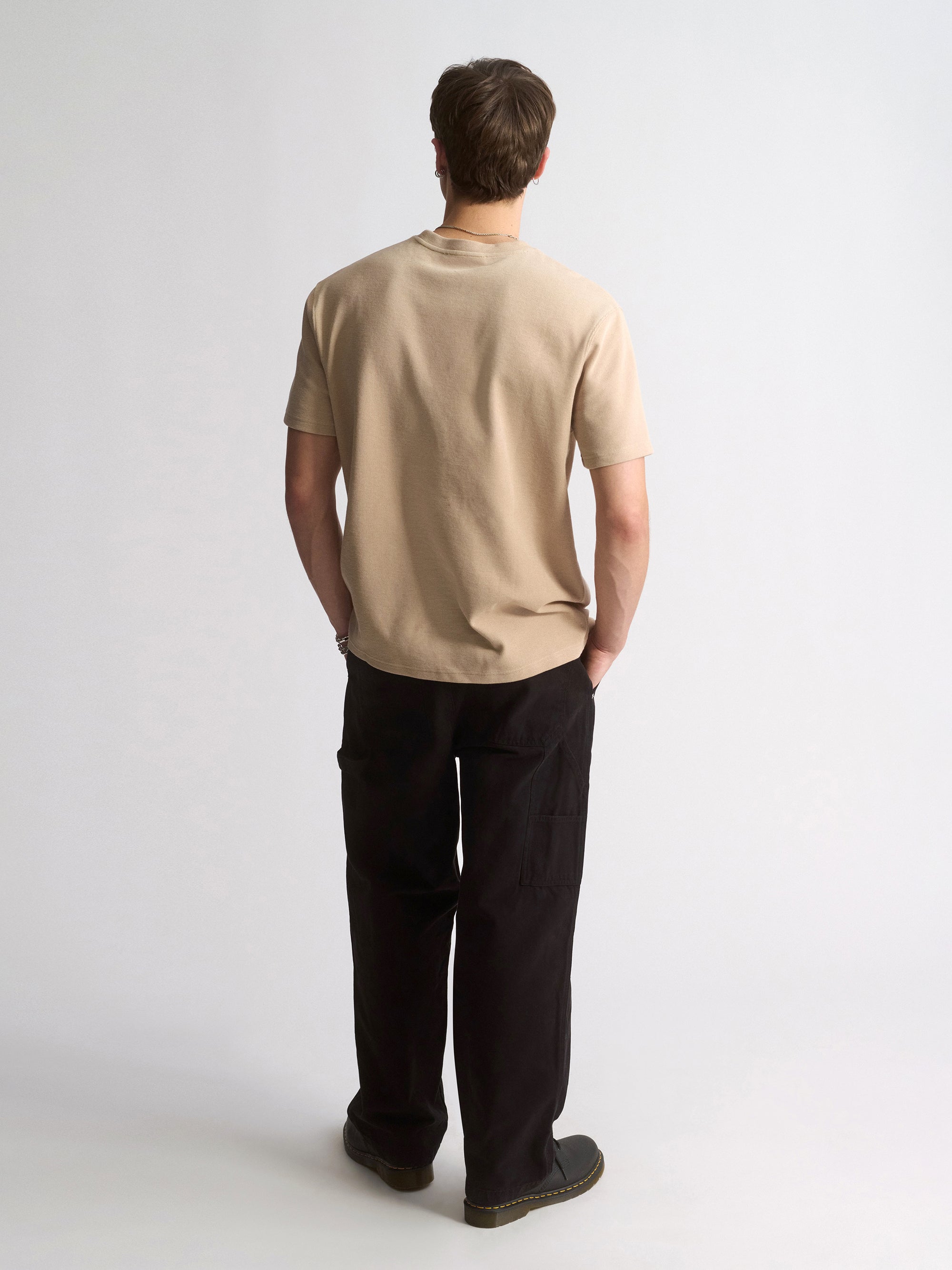 Men's Brooklyn Cotton Blend T-Shirt In Oxford Tan - BROOKLYN INDUSTRIES