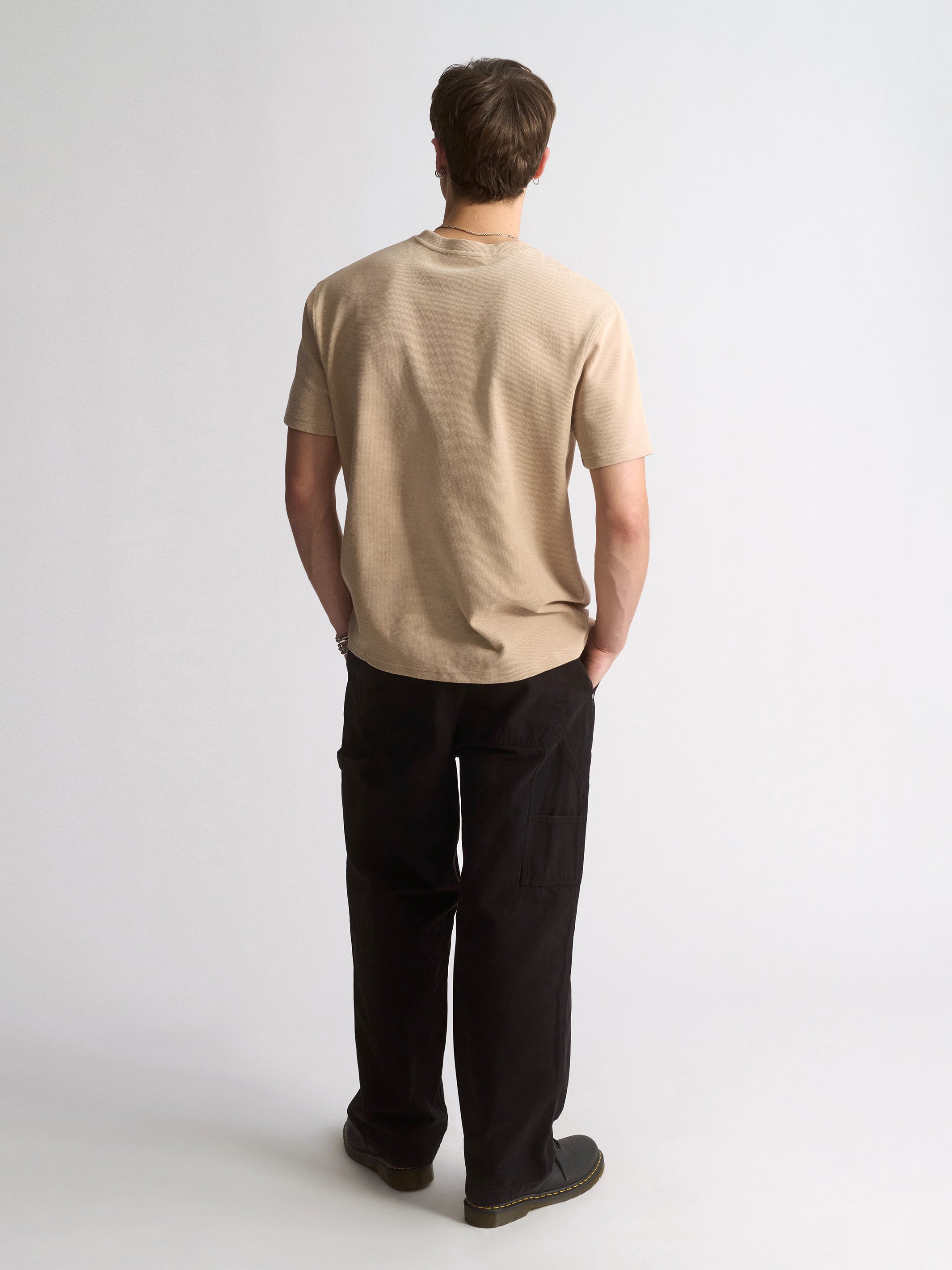 Men's Brooklyn Cotton Blend T-Shirt In Oxford Tan - BROOKLYN INDUSTRIES