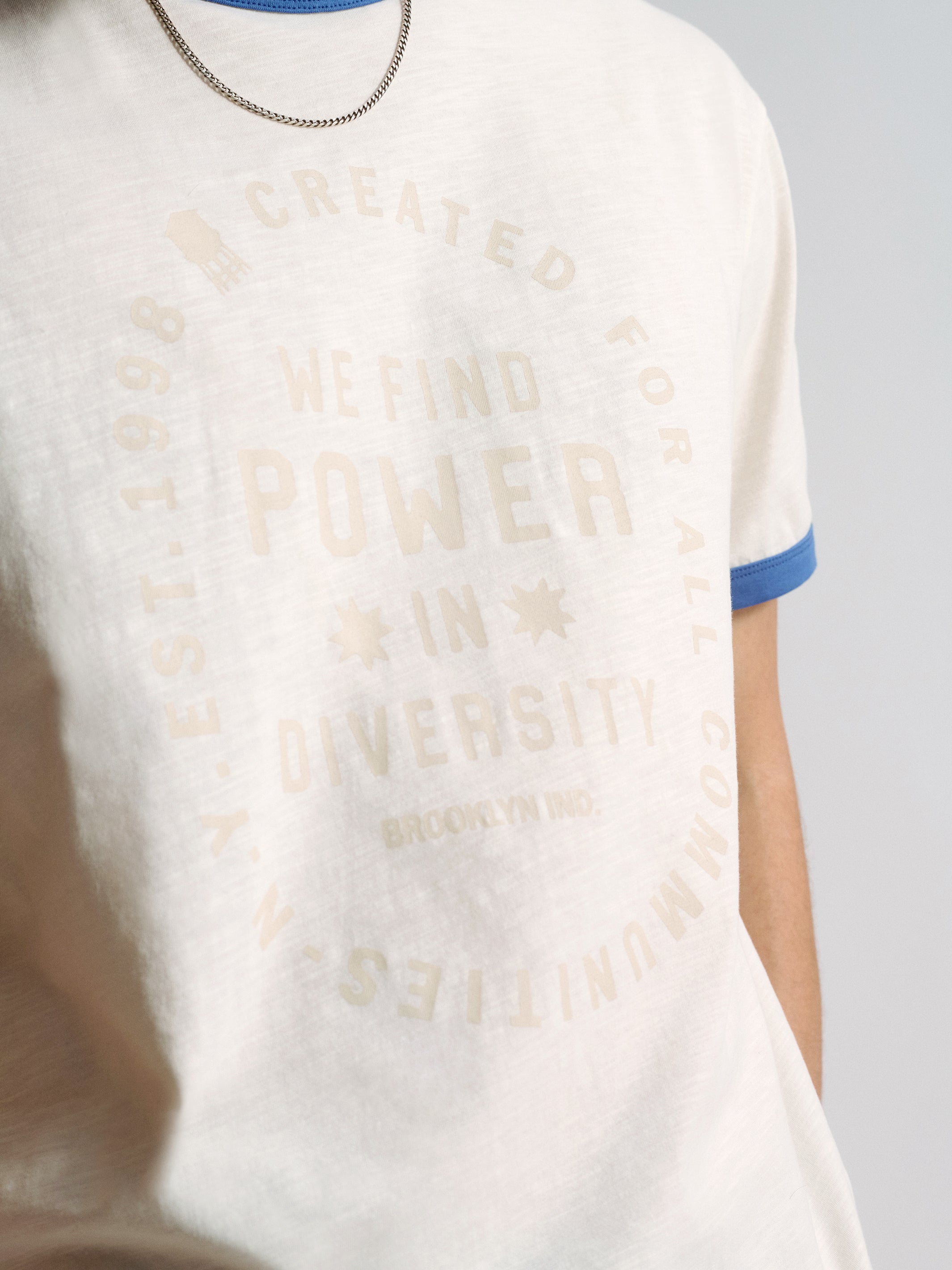Men's Brooklyn Short Sleeve T-Shirt In Antique White - BROOKLYN INDUSTRIES