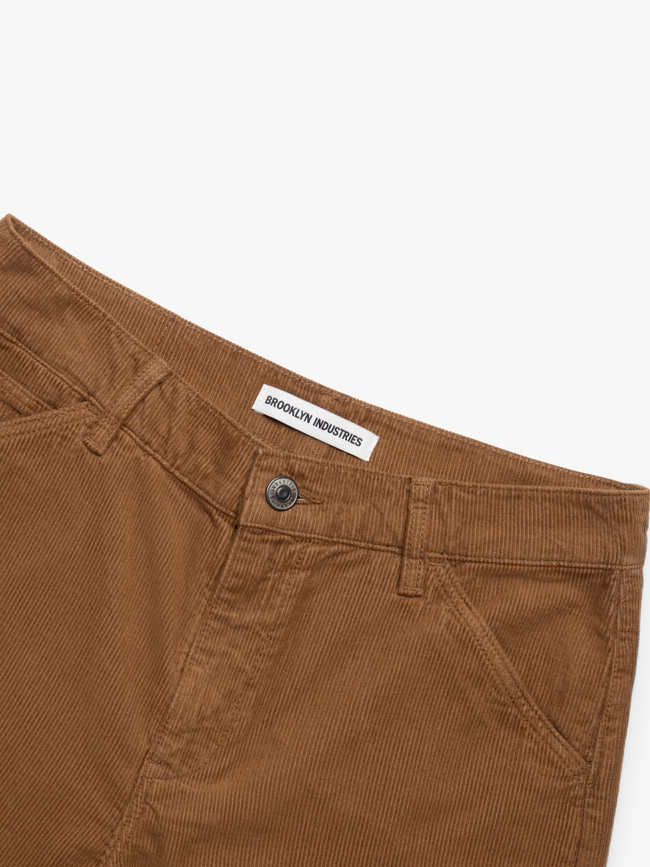 Women's Carpenter Pants in Light Brown Cord