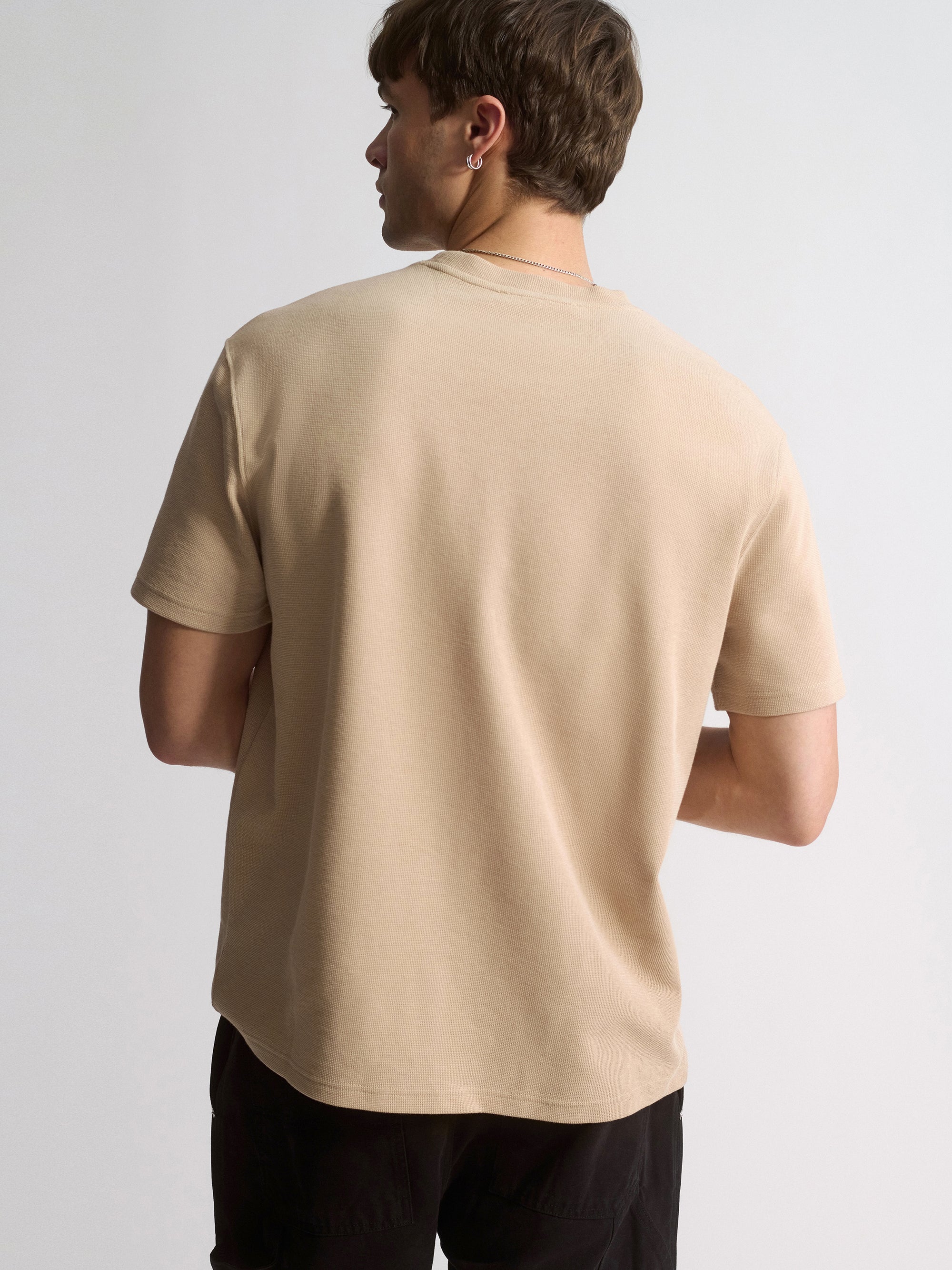 Men's Brooklyn Cotton Blend T-Shirt In Oxford Tan - BROOKLYN INDUSTRIES