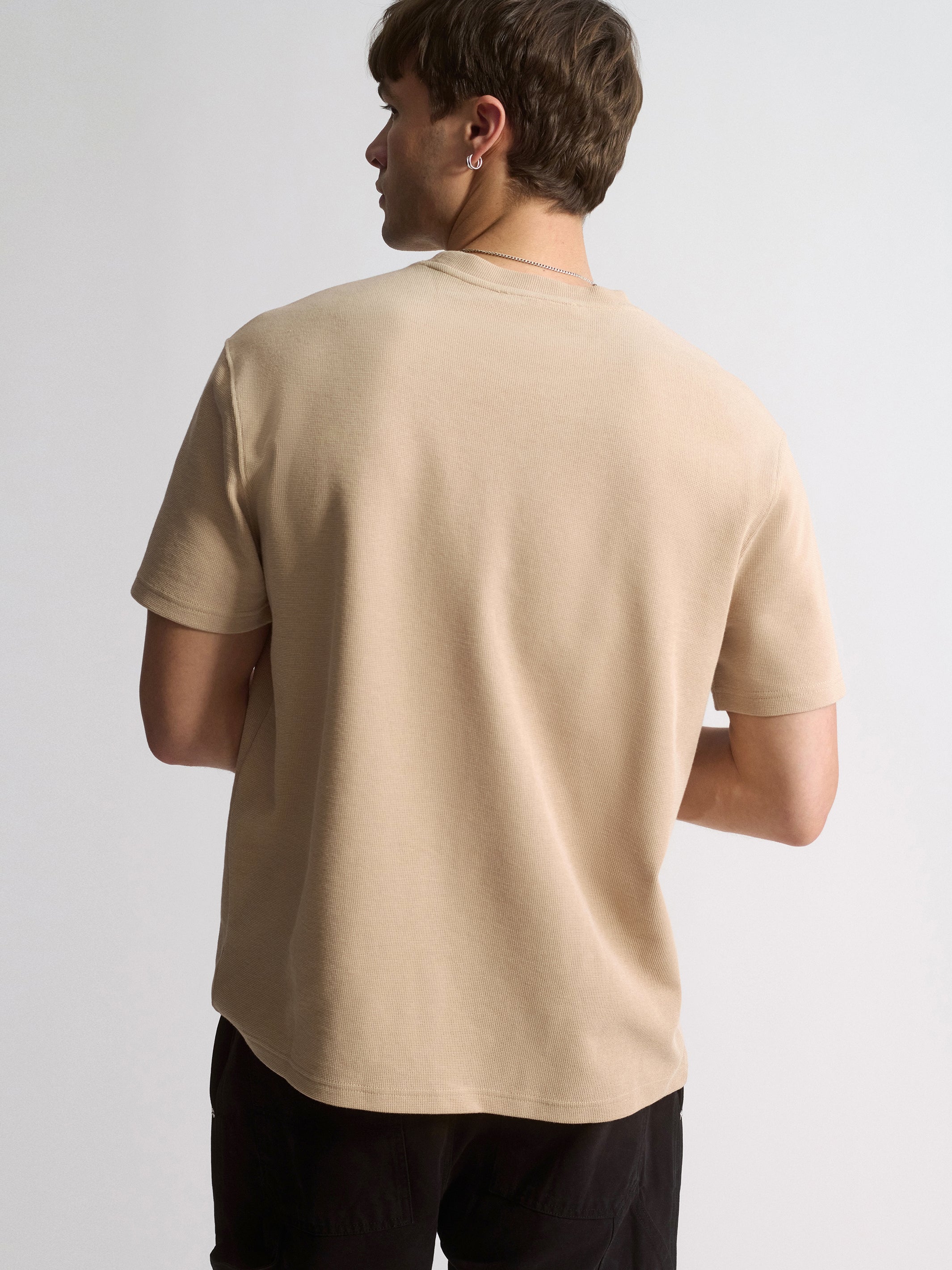 Men's Brooklyn Cotton Blend T-Shirt In Oxford Tan - BROOKLYN INDUSTRIES