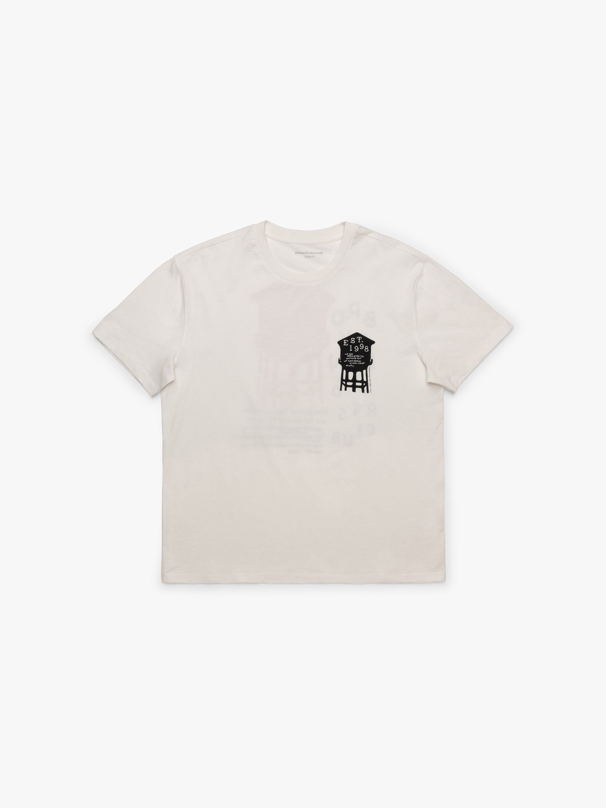 Men's Brooklyn Water Tower T-Shirt In Antique White - BROOKLYN INDUSTRIES