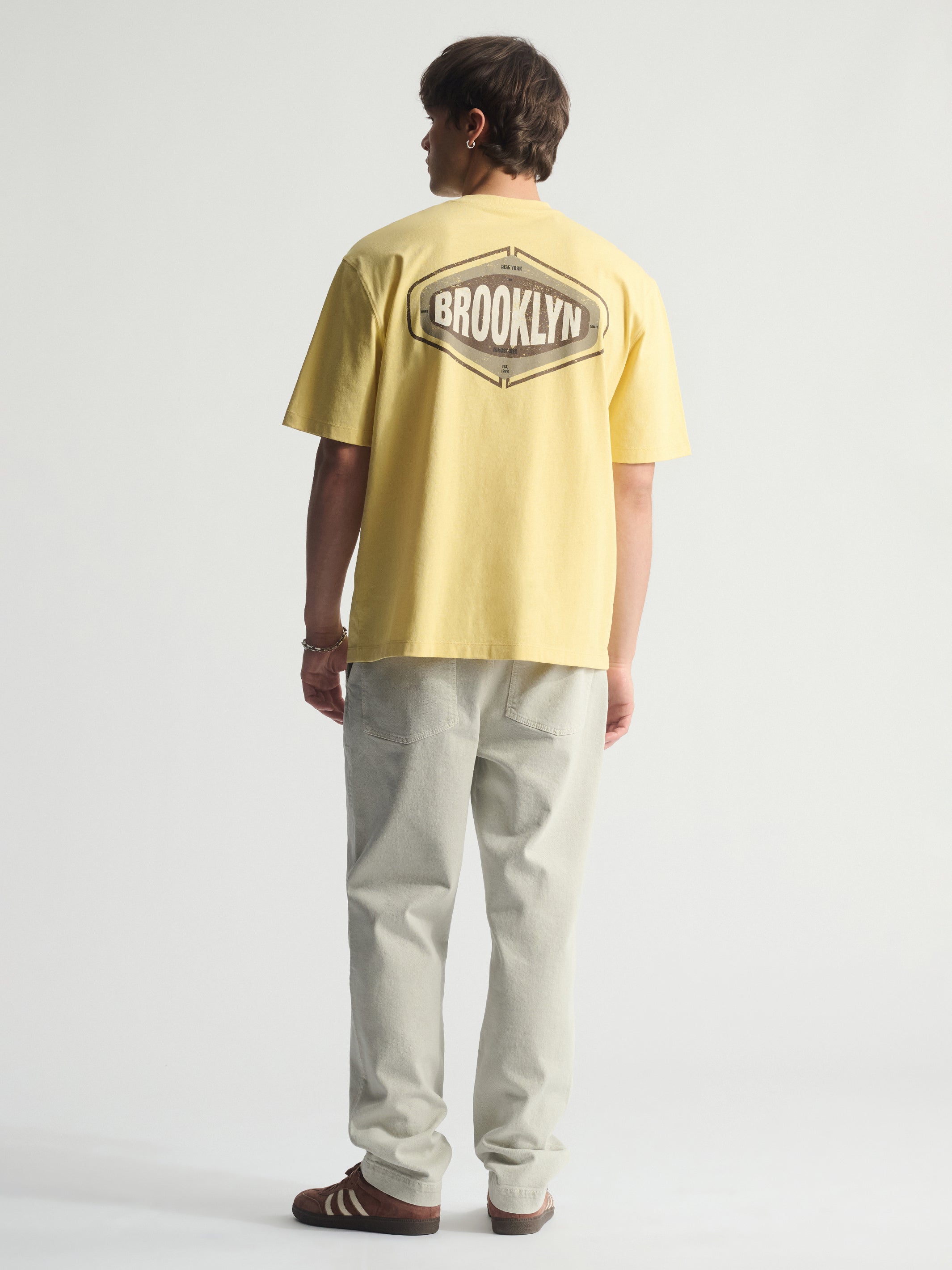 Men's Brooklyn Vintage Loose Fit T-Shirt In Dusky Citron - BROOKLYN INDUSTRIES
