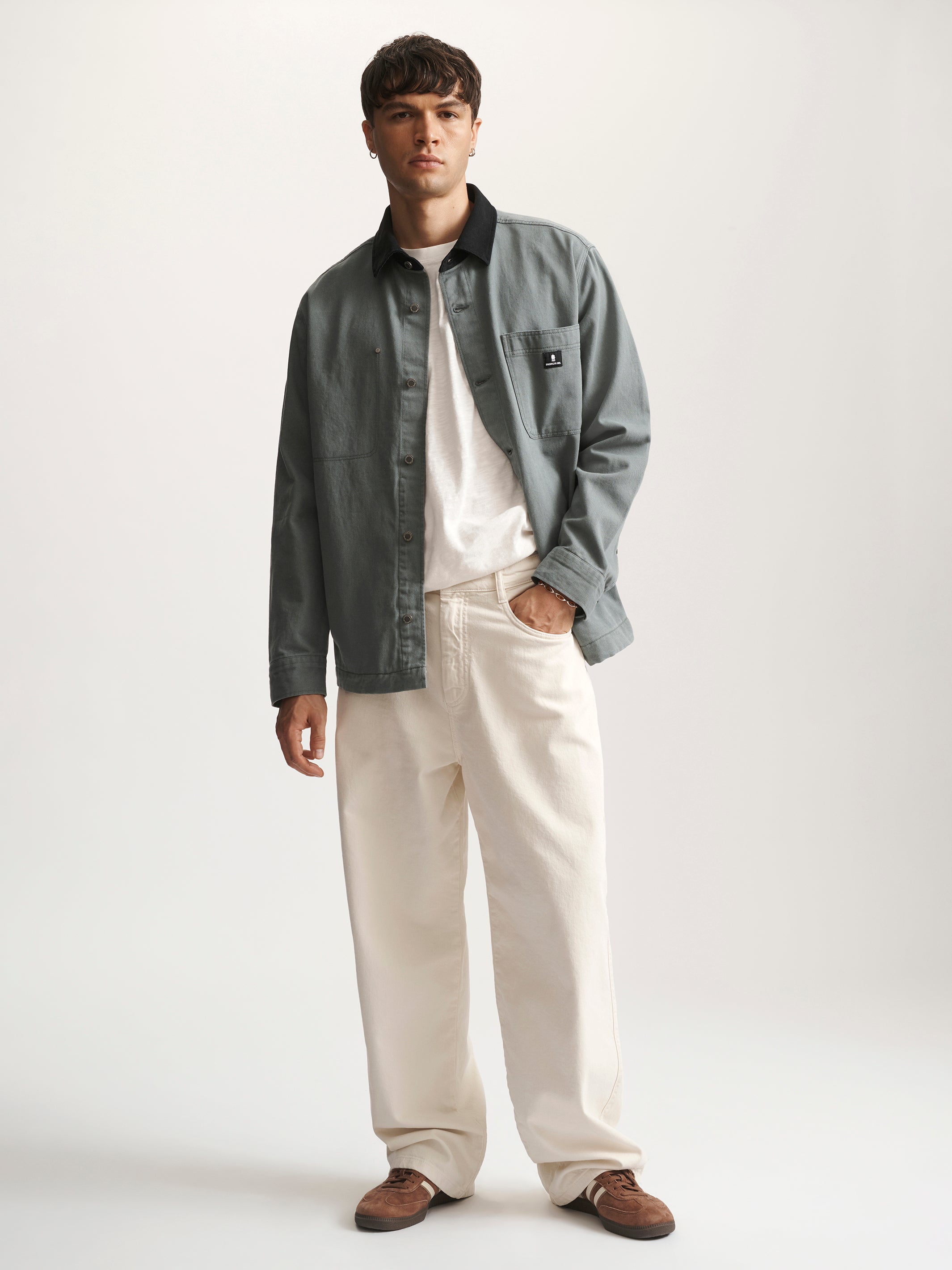 Men's Brooklyn Cotton Blend Jacket In Hunter Green - BROOKLYN INDUSTRIES