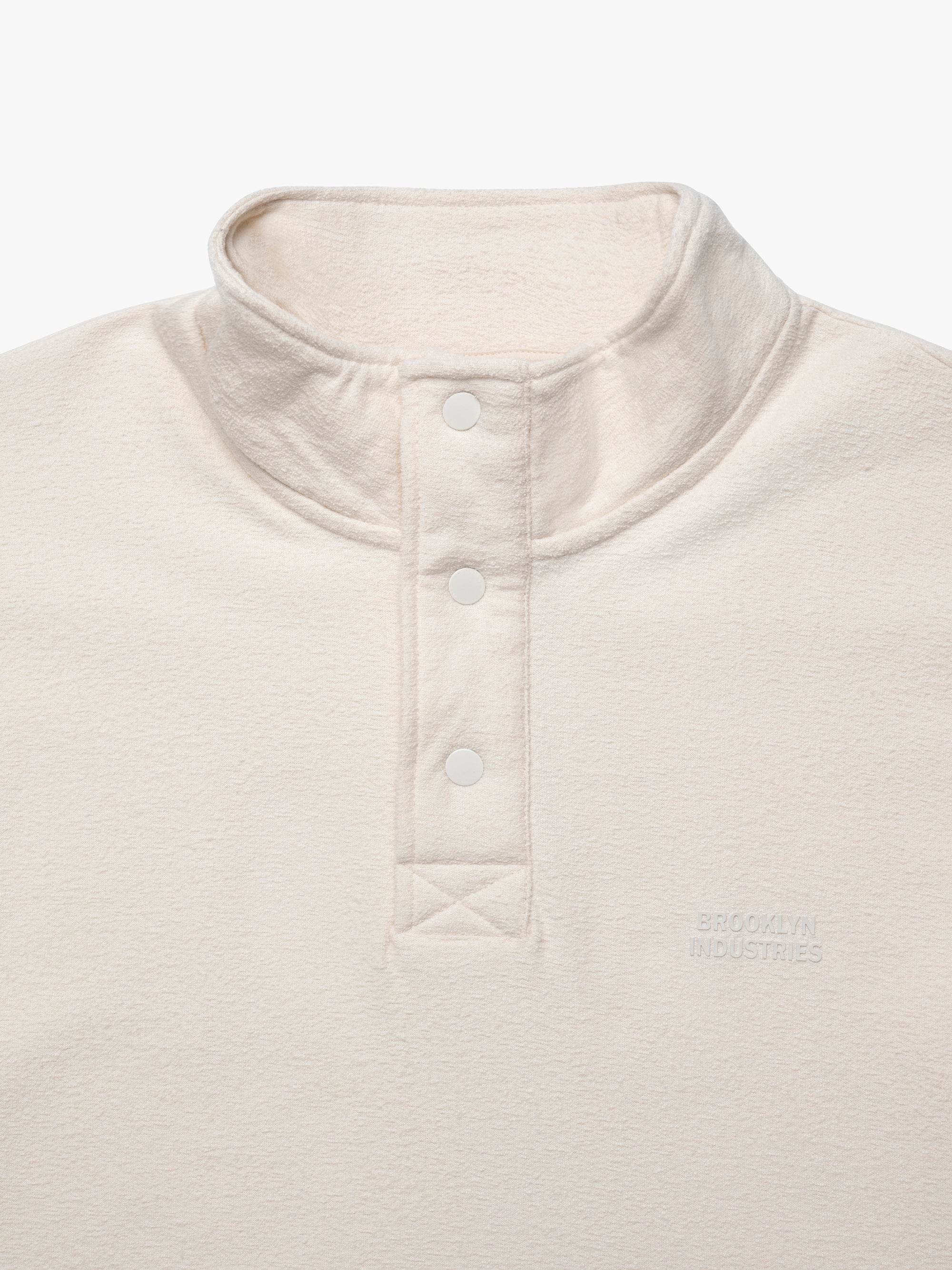 Men's Brooklyn Half Buttoned Sweatshirt in Turtledove - BROOKLYN INDUSTRIES