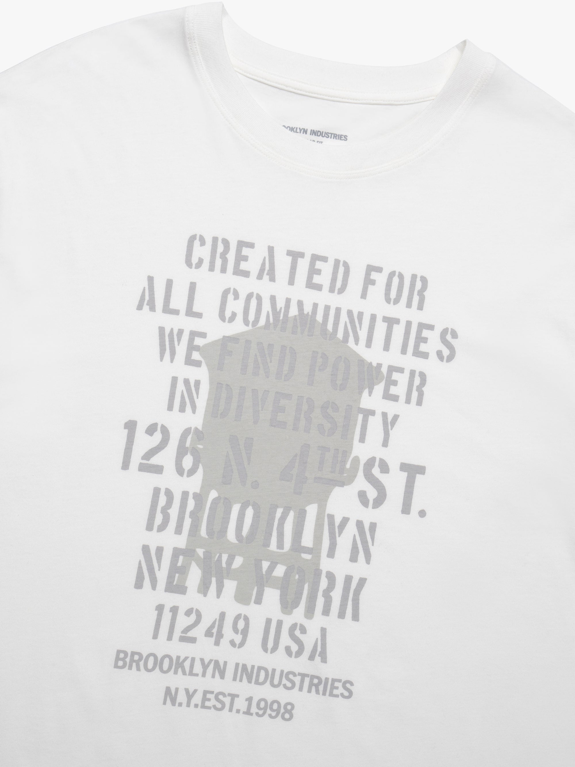Men's Brooklyn Community T-Shirt in Antique White