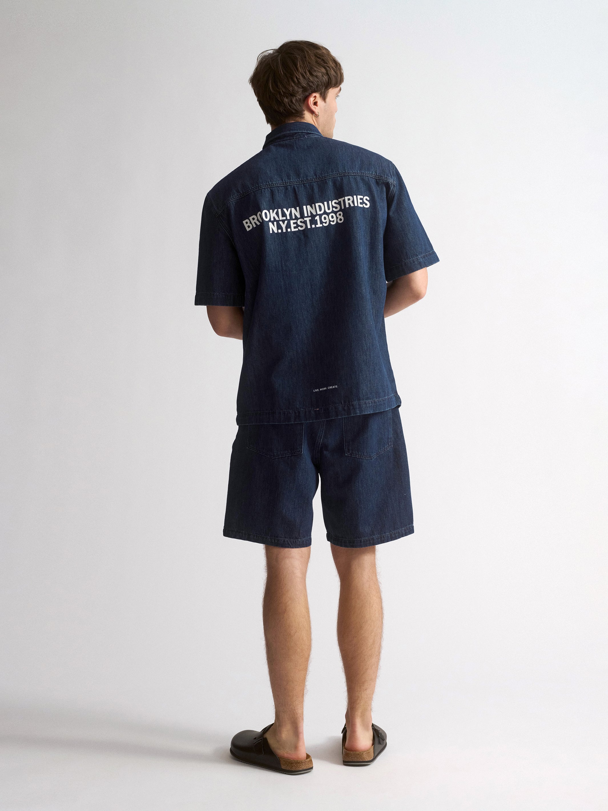 Men's Denim Shorts In Dark Indigo - BROOKLYN INDUSTRIES